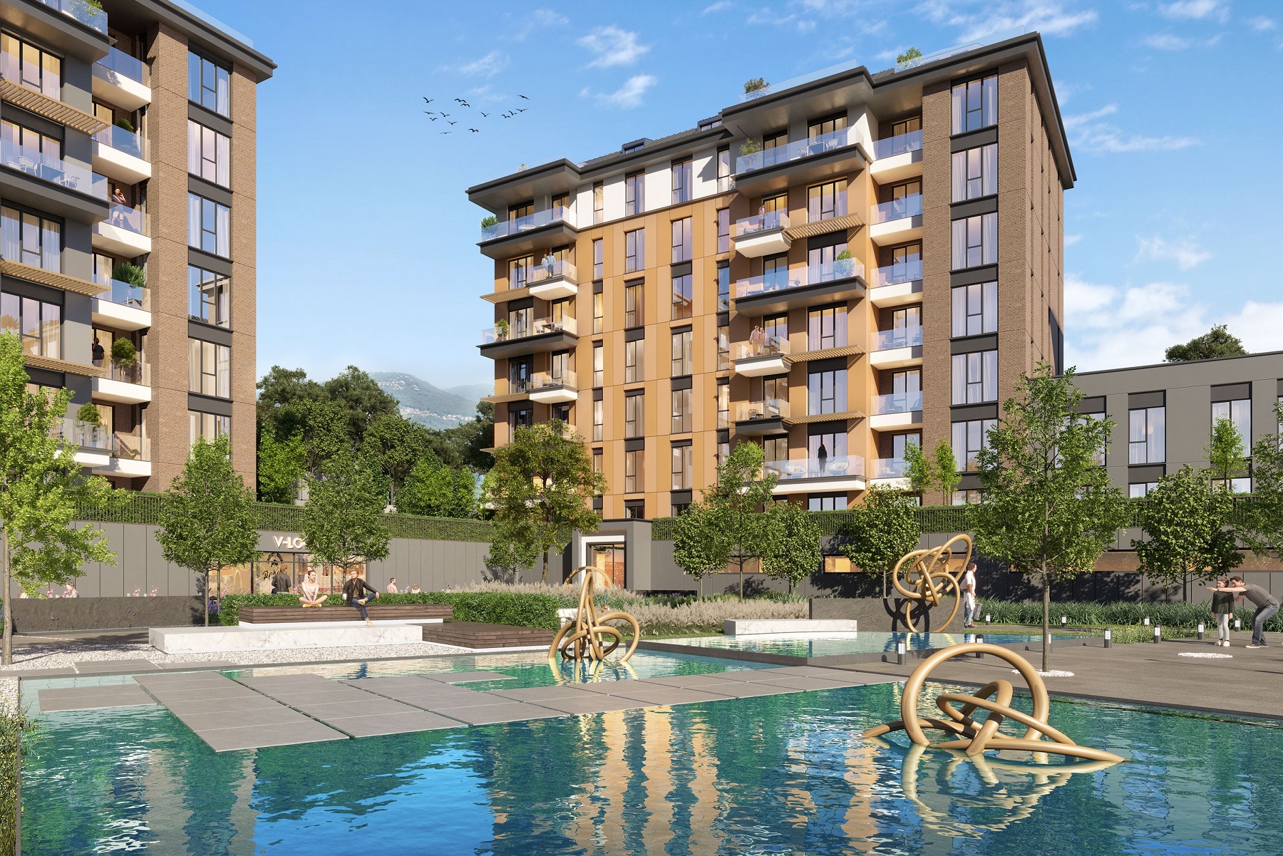 Notable Smart-Home Istanbul Apartments For Sale - A desirable complex with communal pool and social areas