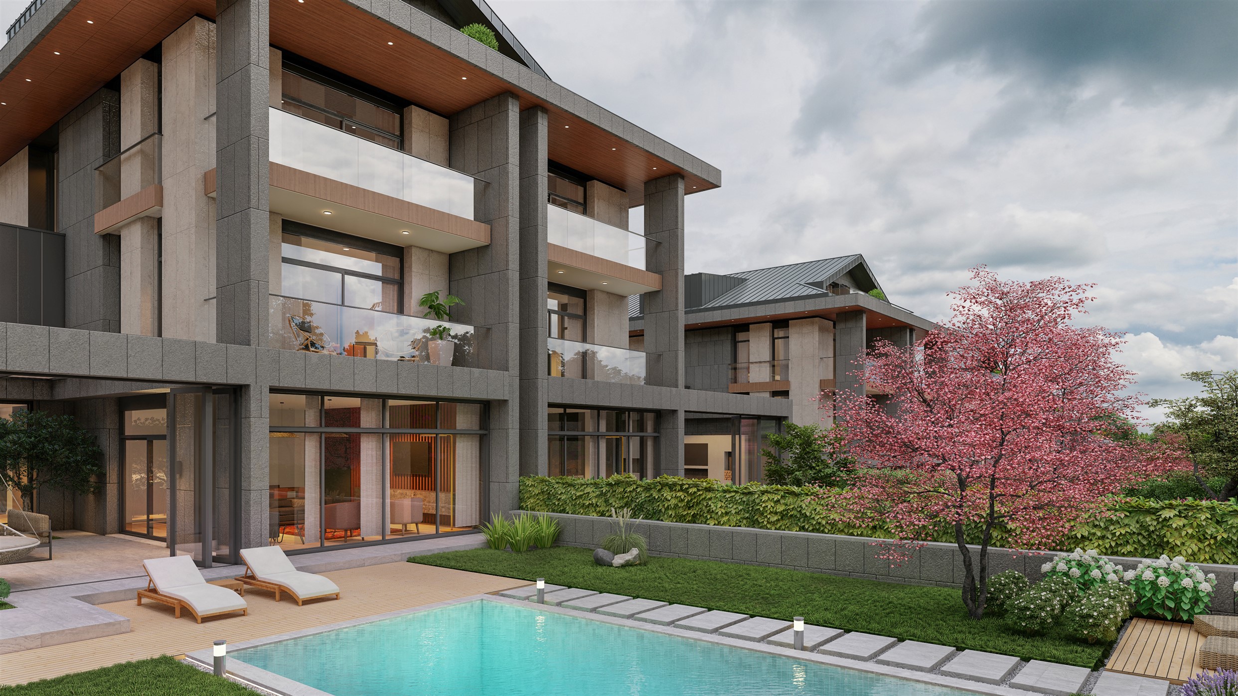 Magnificent Istanbul Asian Side Villas For Sale - Ultra-modern villas with private garden and pool