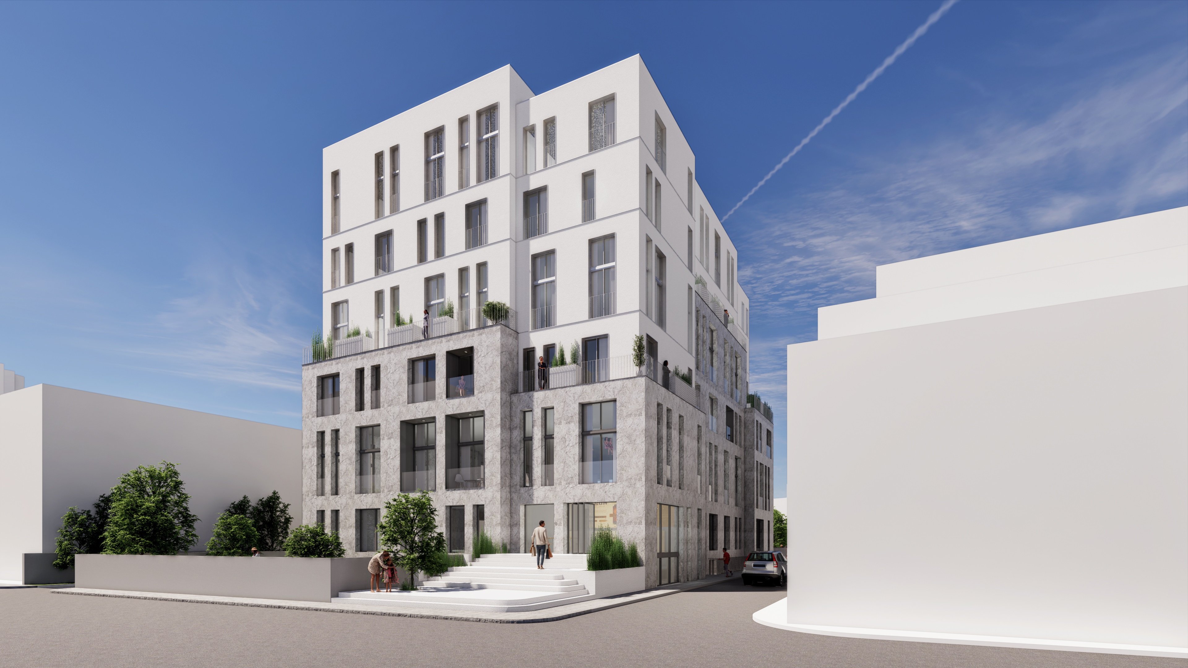 Stylish Istanbul Apartments for Sale in Kagithane - A modern apartment block