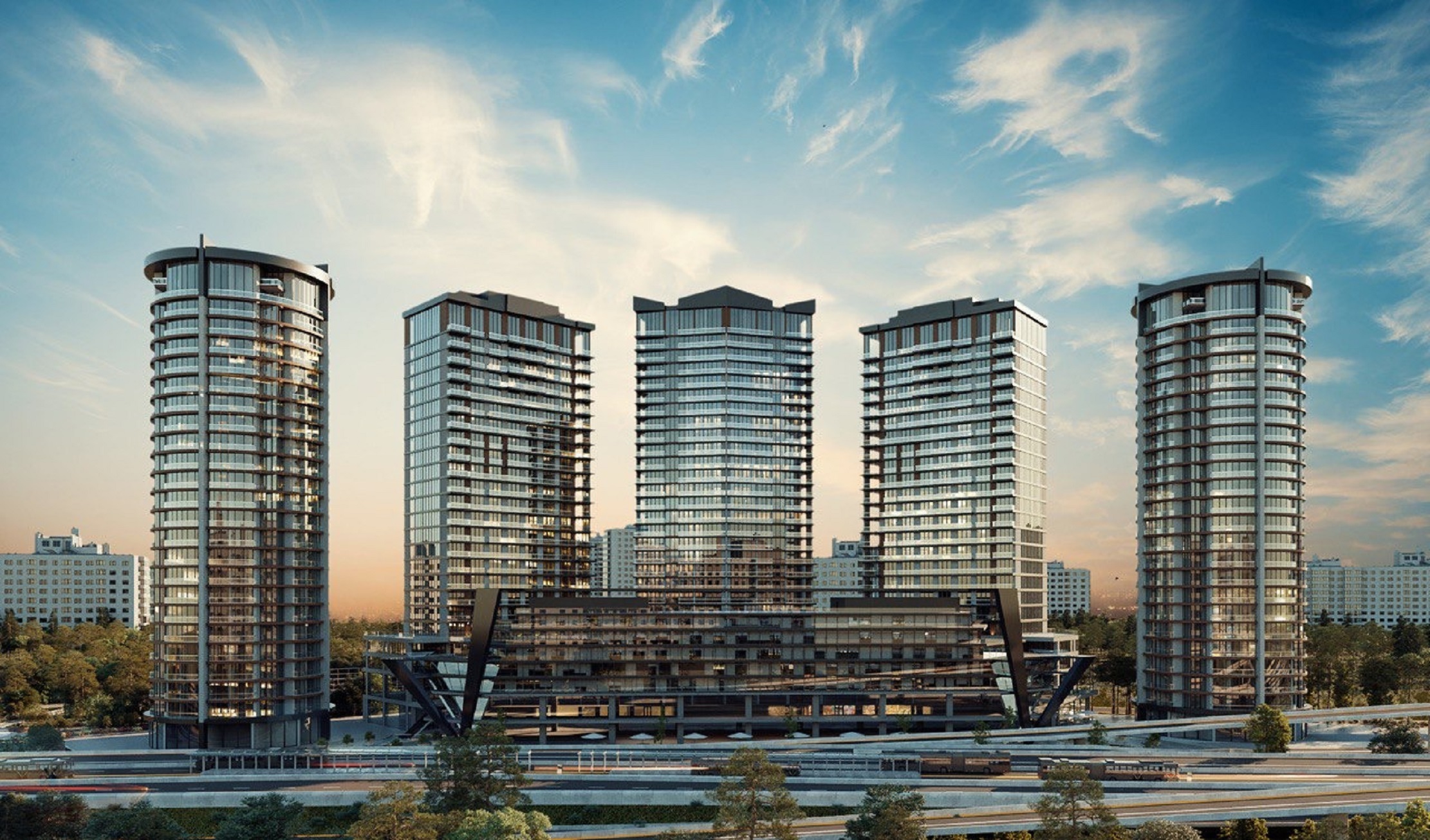 Innovative Asian Istanbul Properties For Sale - Main view of modern complex