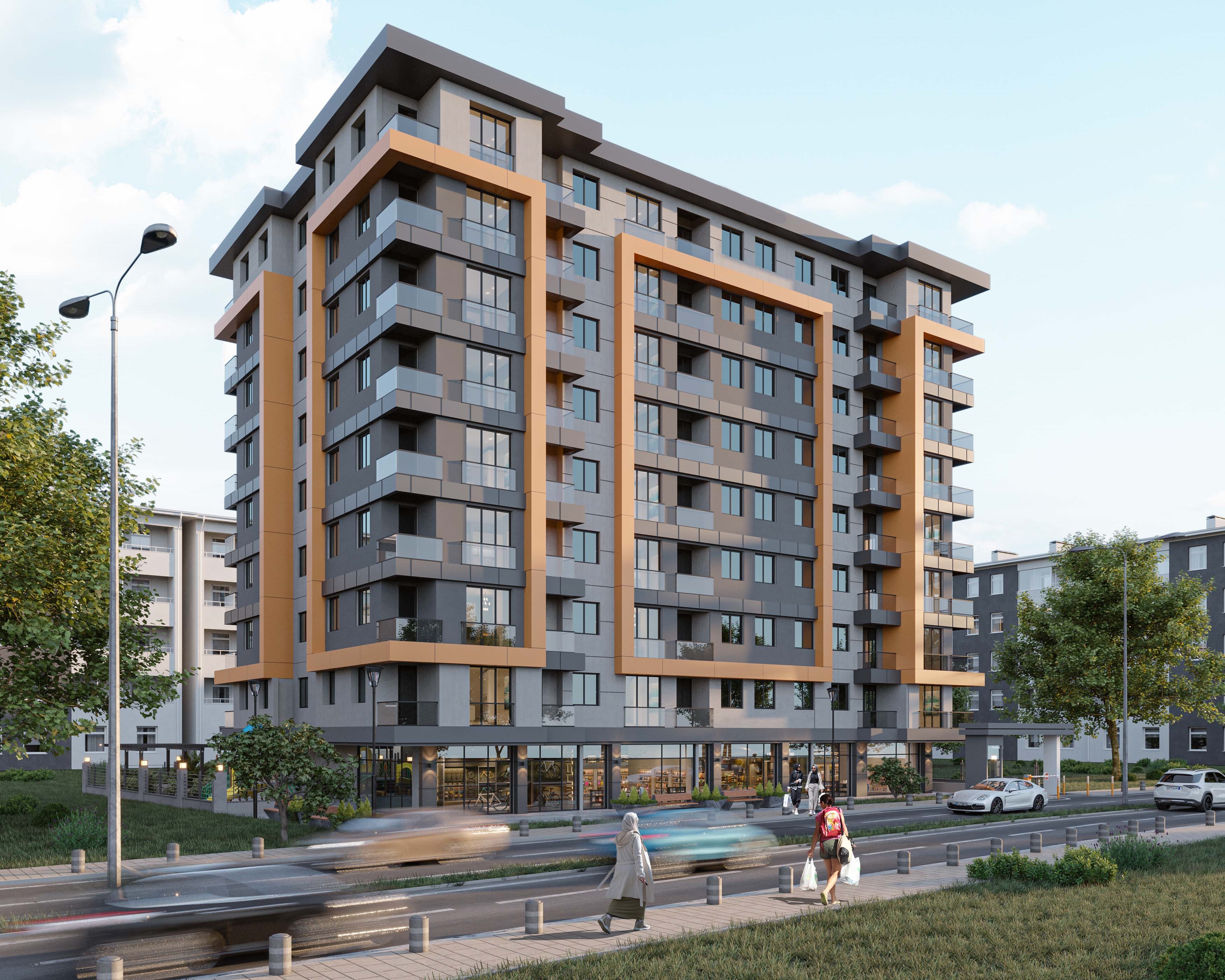 Modern Lakeside Off-Plan Istanbul Property For Sale - Trendy apartment block