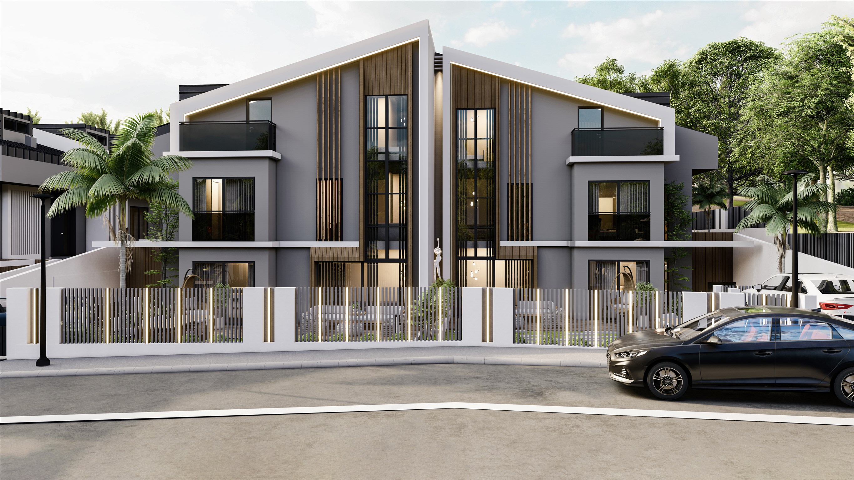 Superior Forest View Villas For Sale In Istanbul - Front view of the villa