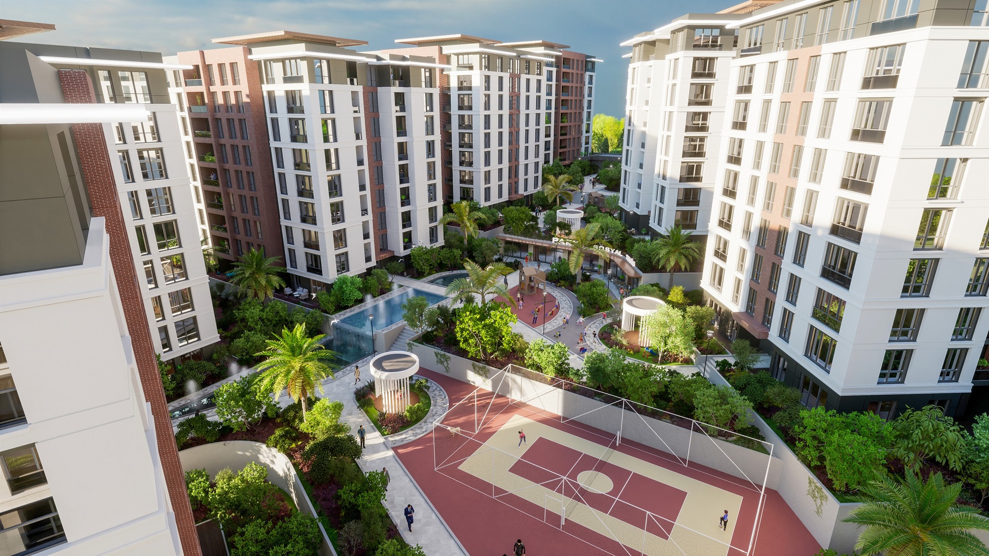 Impressive Off-Plan Apartments In Istanbul For Sale - Stylish complex with central social areas