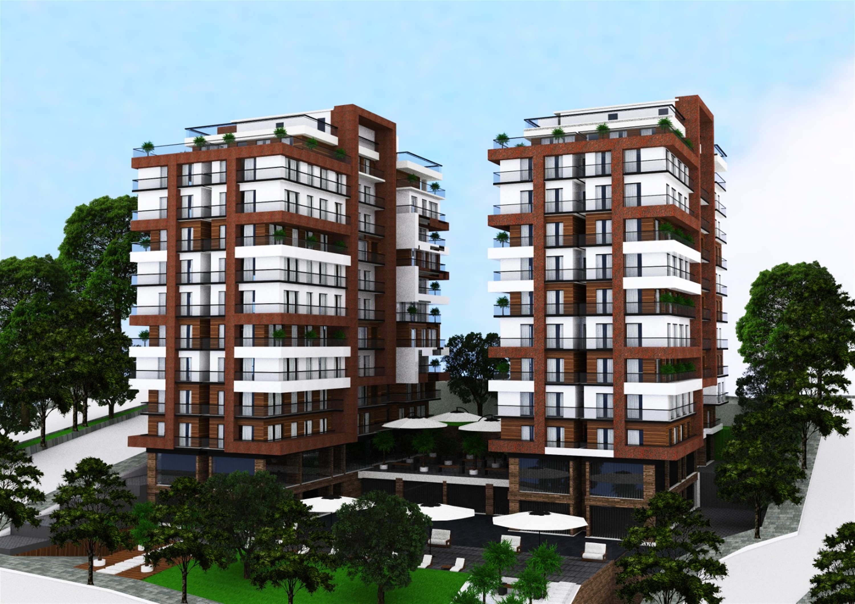 Trendy Istanbul Off-Plan Apartments in Kagithane For Sale - Main view of complex of apartments