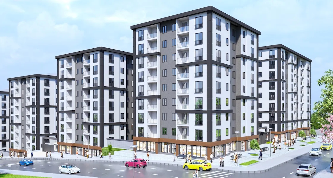 Notable Off-Plan Apartments In Istanbul For Sale - View across the street to the complex