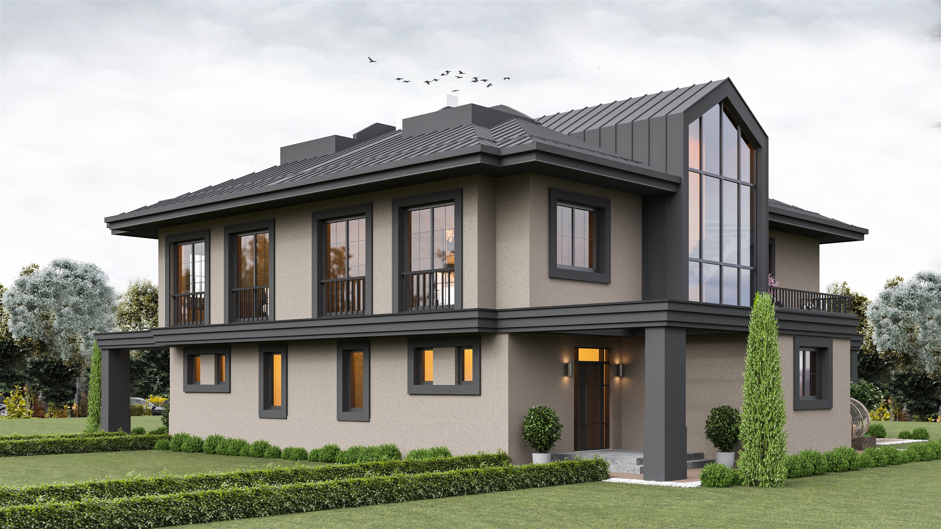 Lavish Smart Home Villas For Sale in Eyup - Triplex villas with smart home system