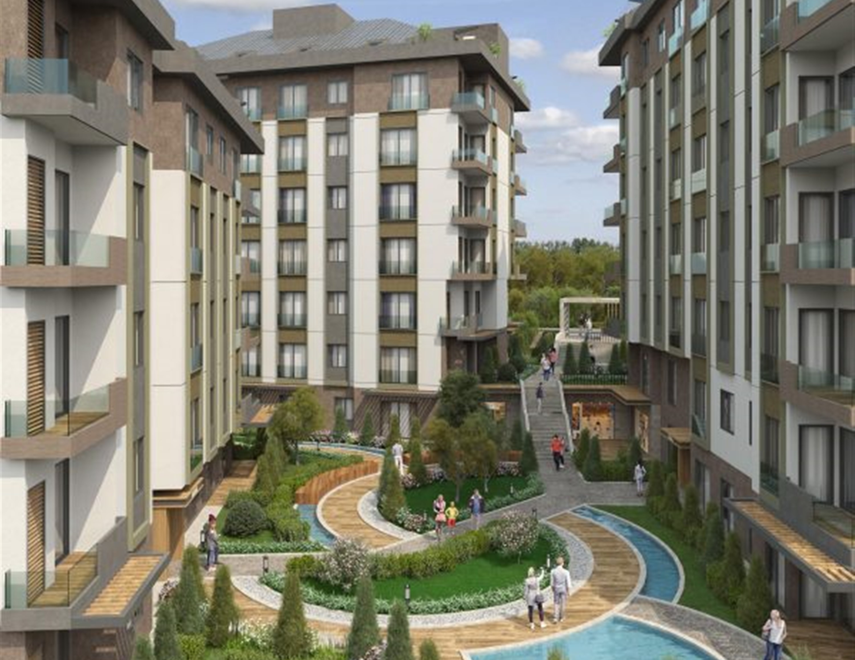 Trendy Istanbul Residence Apartments For Sale - Main view of the complex