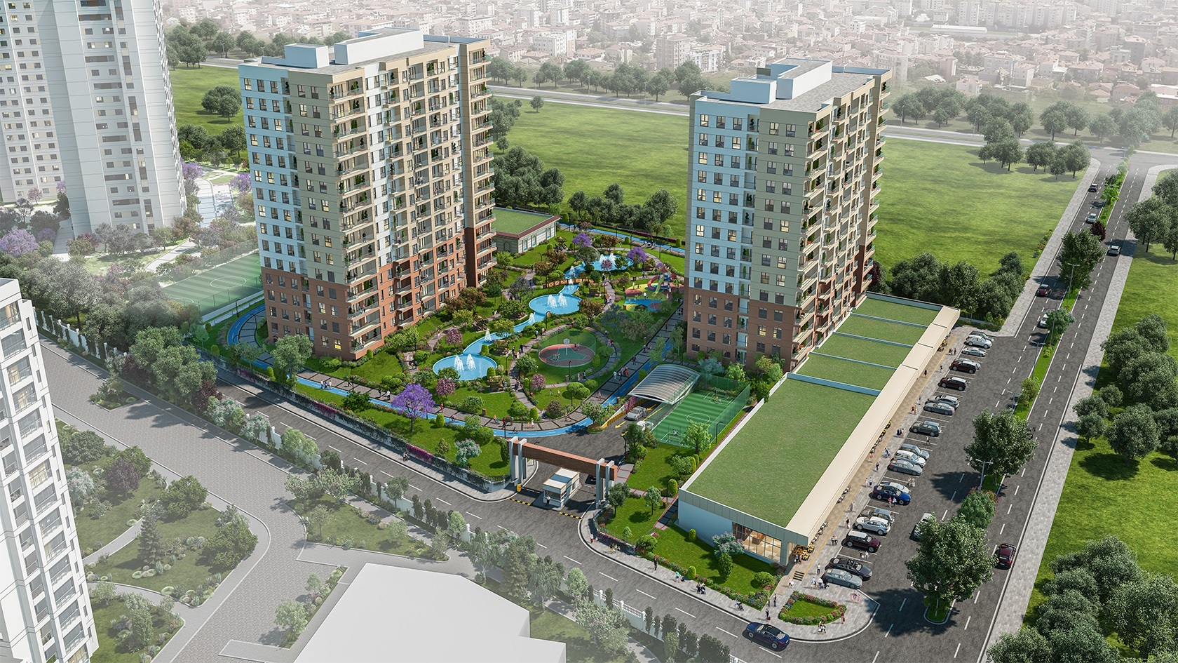 Lake View Istanbul Properties For Sale In Bahcesehir - Main view of the entire complex