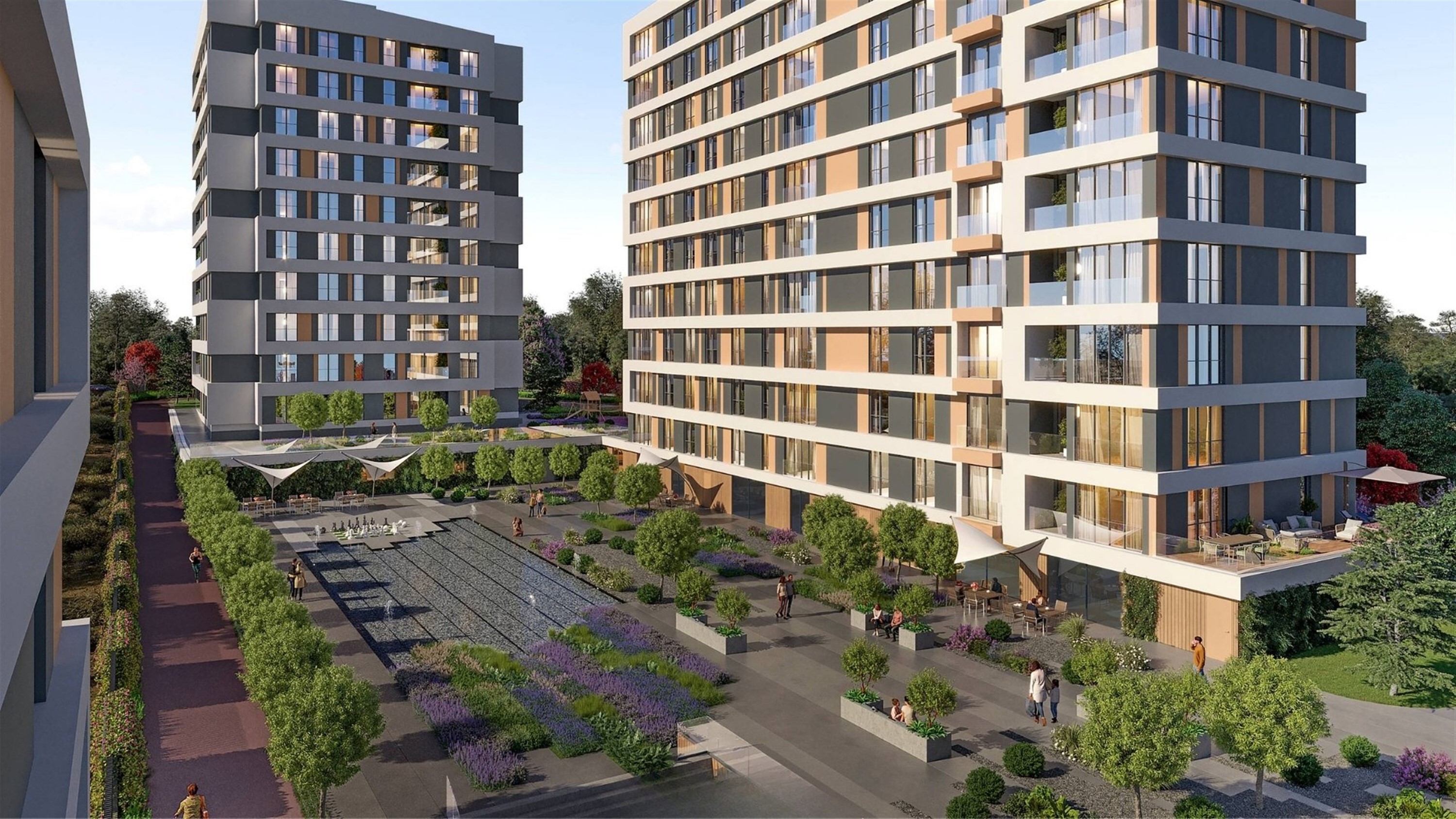 High-End Off-Plan Istanbul Properties For Sale - Main view of the pretty complex exterior