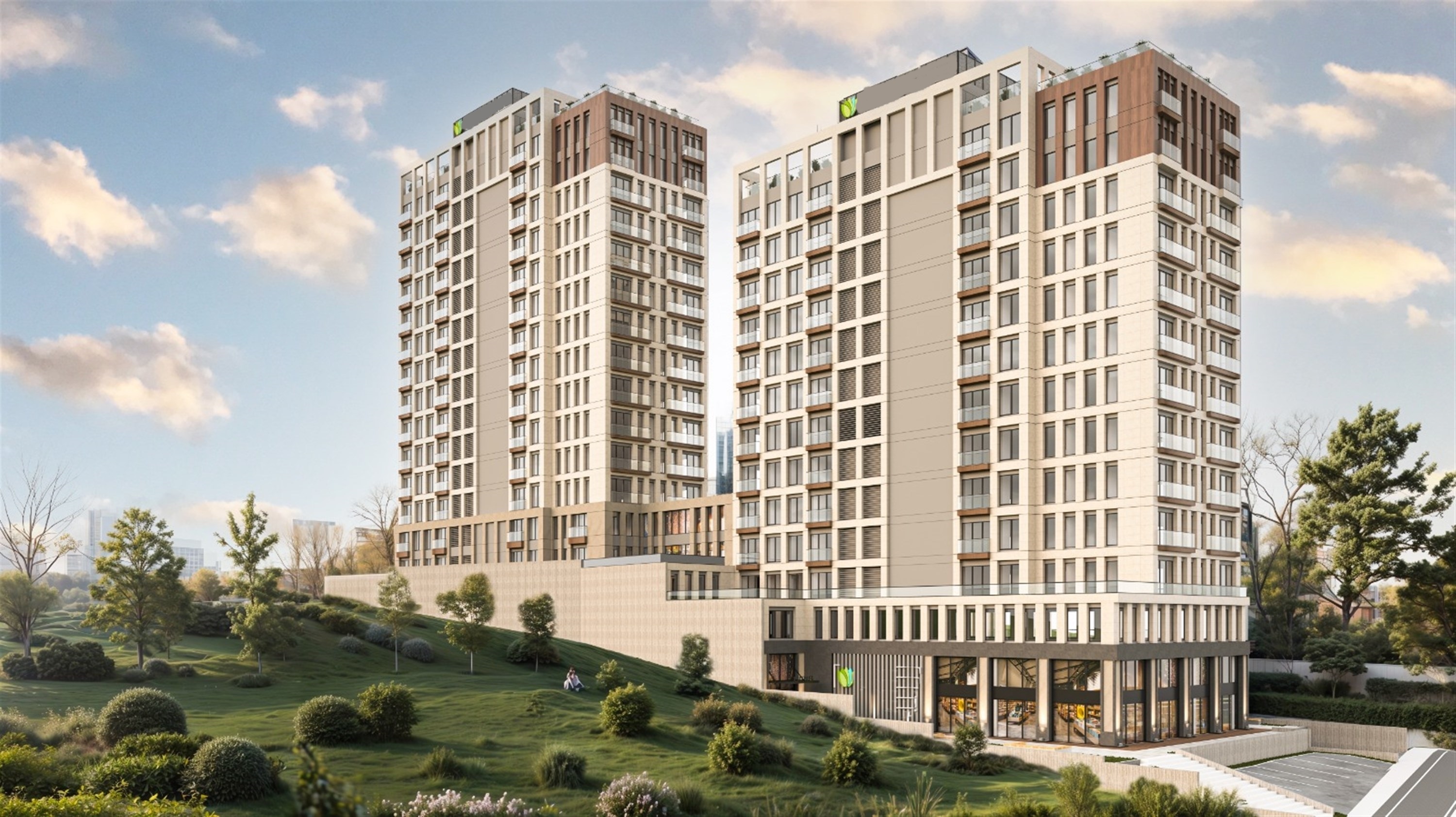 Off-Plan Istanbul Apartments And Offices In Sisli For Sale - Main view of the apartment blocks
