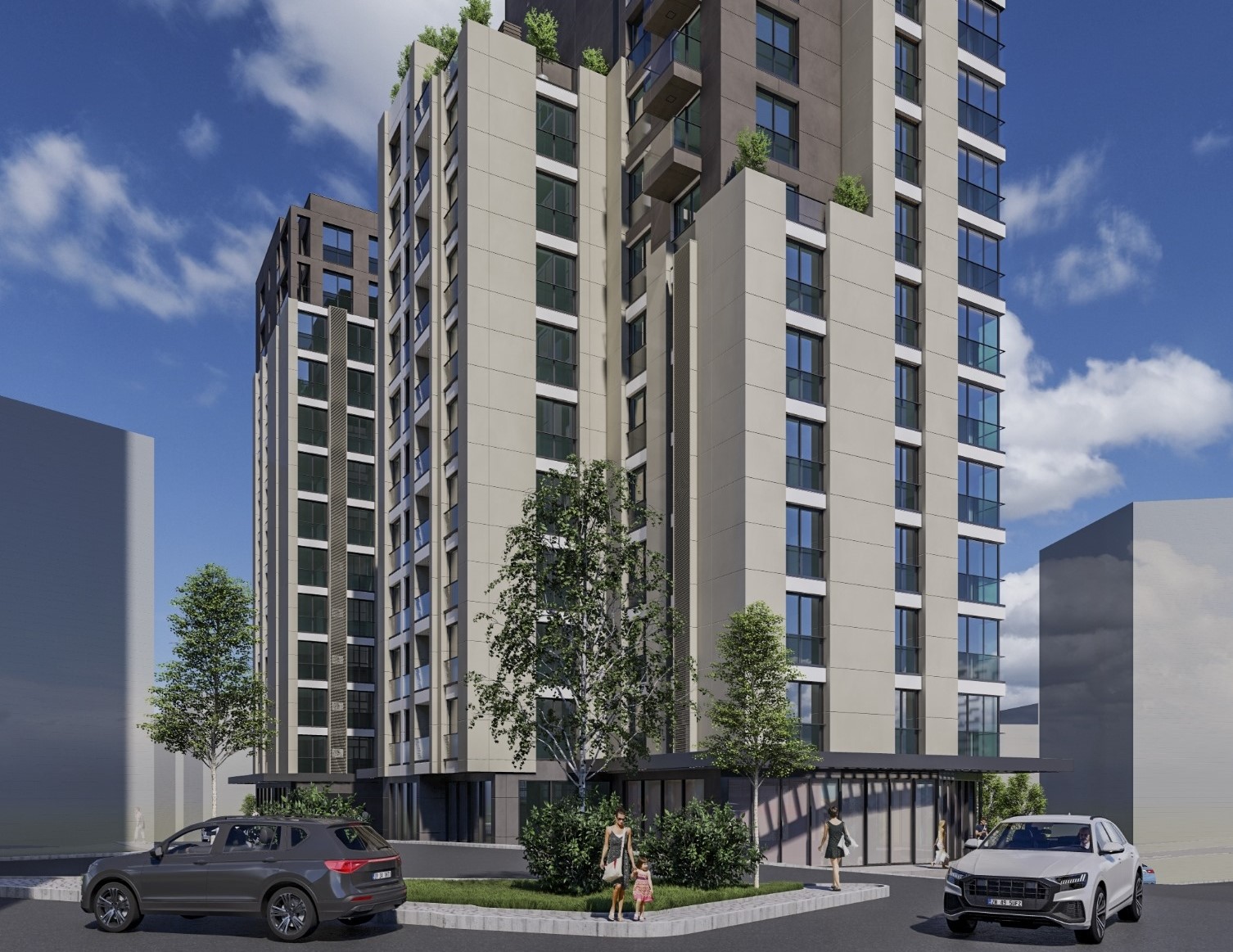 Prime Located Off-Plan Residence-Style Istanbul Properties For Sale - Modern apartment block of apartments