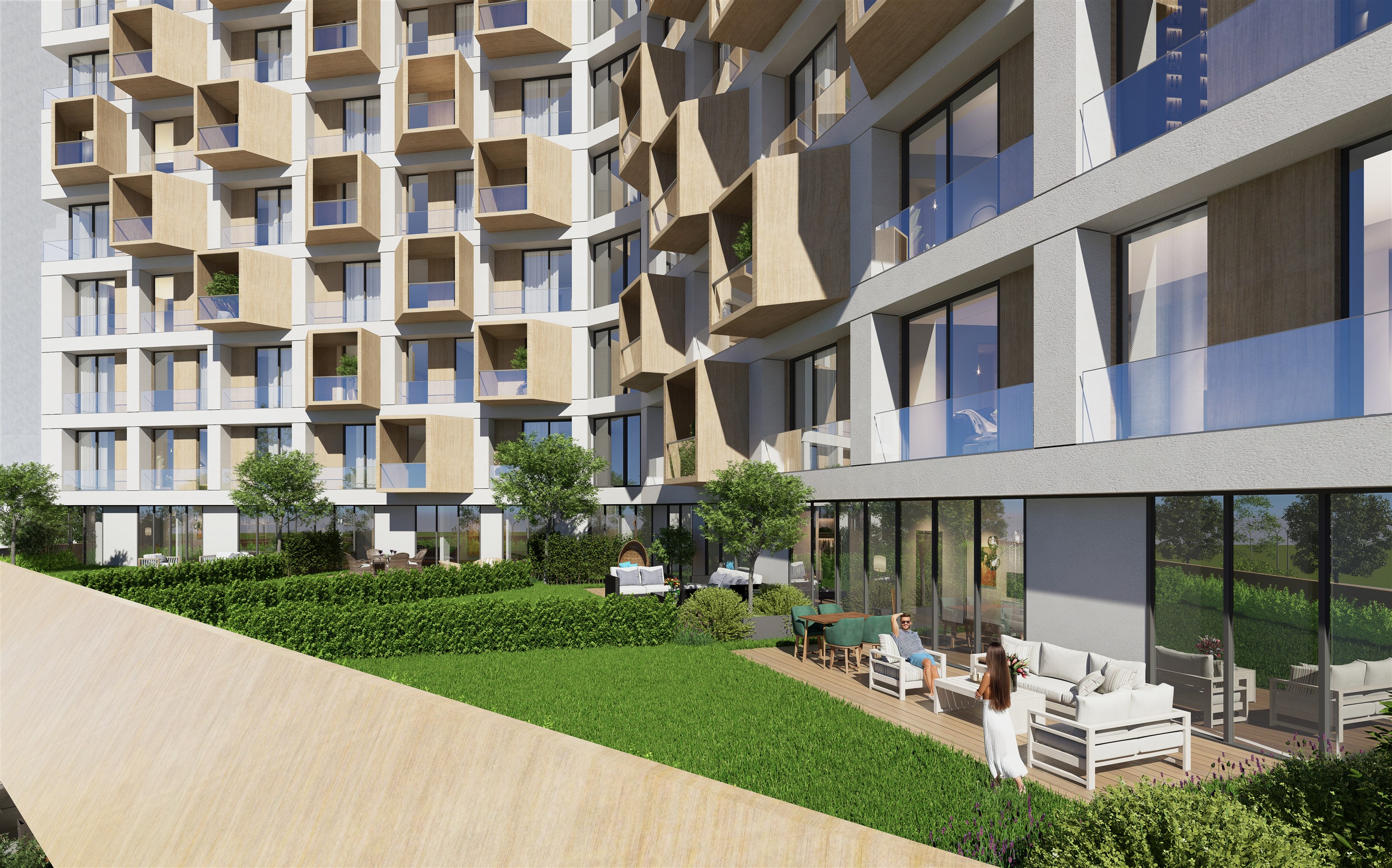 Ultra-Modern Properties For Sale In Bağcılar - Ground floor apartments with small gardens