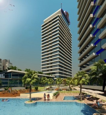 	 Near Completion Luxury Apartments For Sale in Istanbul - Complex view