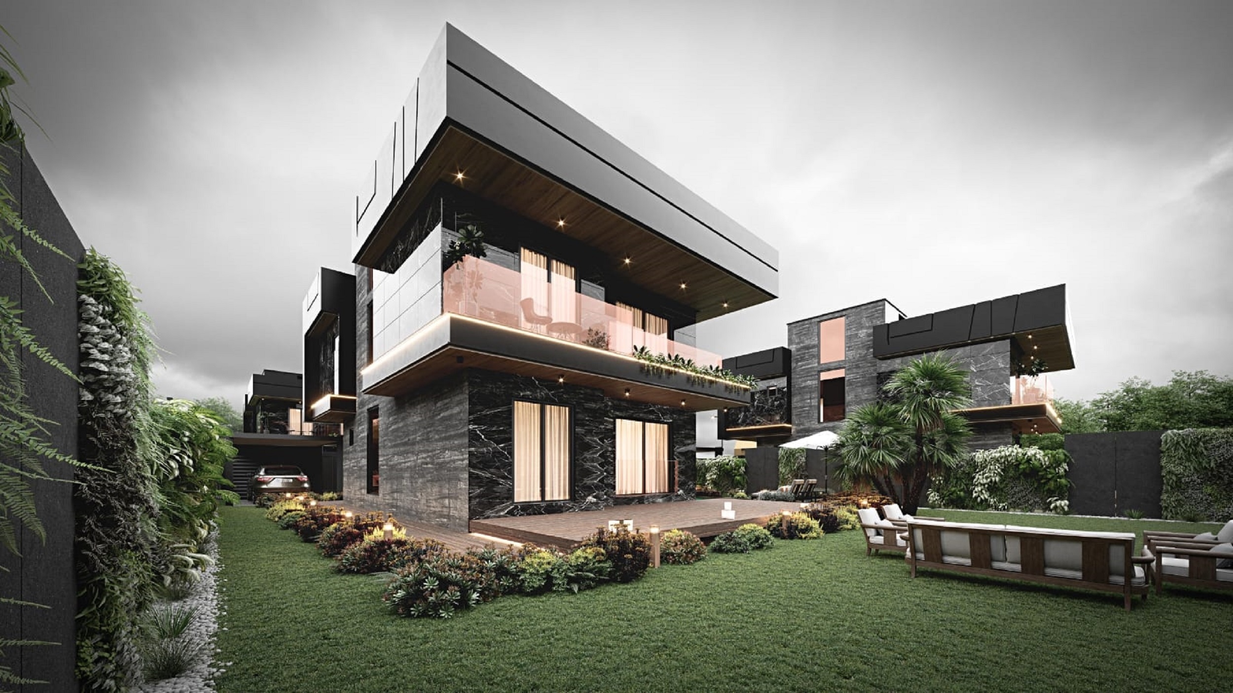 Superb Smart-Home Duplex Villas in Istanbul For Sale - A spacious villa with large private garden