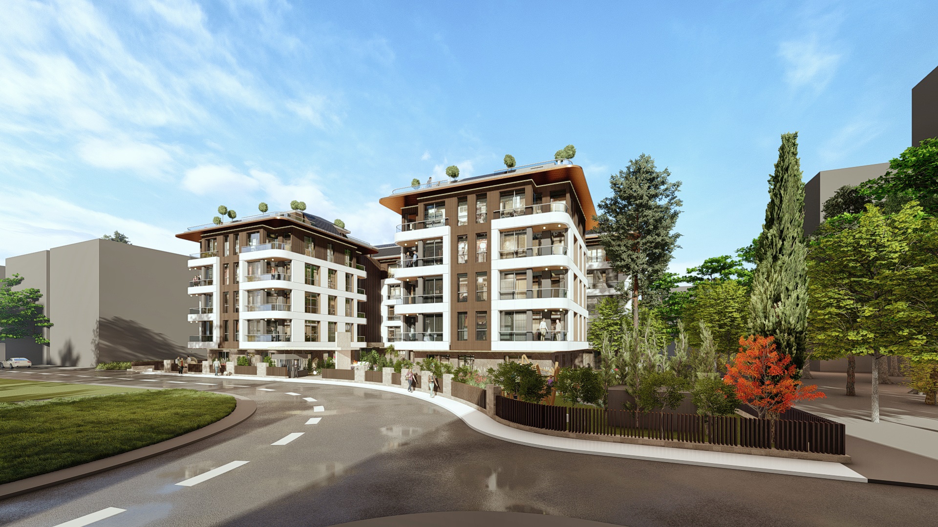 Great Location Property For Sale In Istanbul - Entrance road to the complex