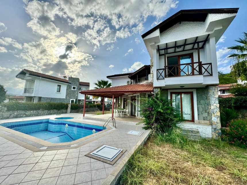 A Traditional Detached Stone Villa For Sale In Fethiye - Large private pool and mature gardens