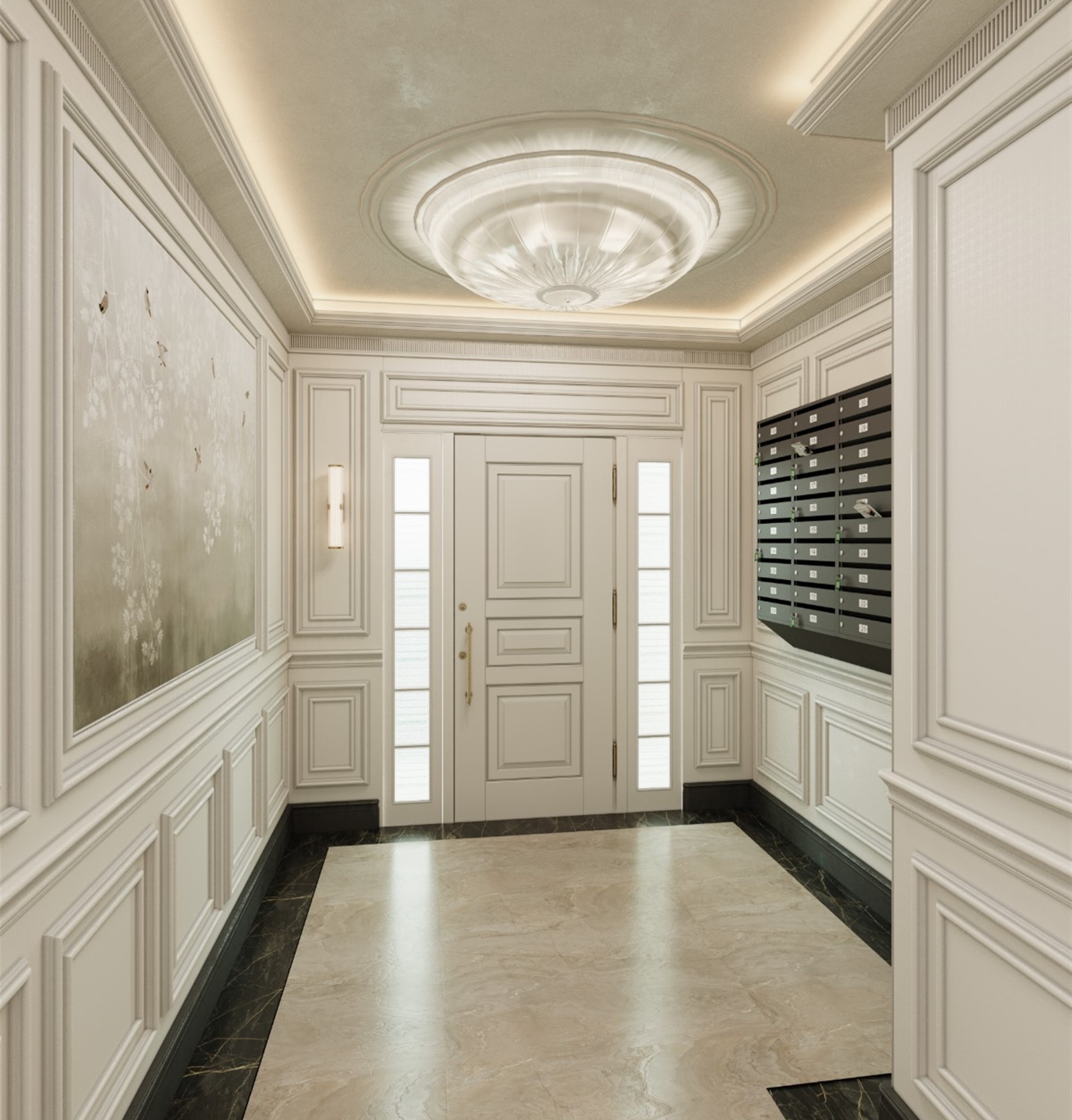Spacious Investment Properties In Istanbul City Centre For Sale - Elegant communal entrance hallway