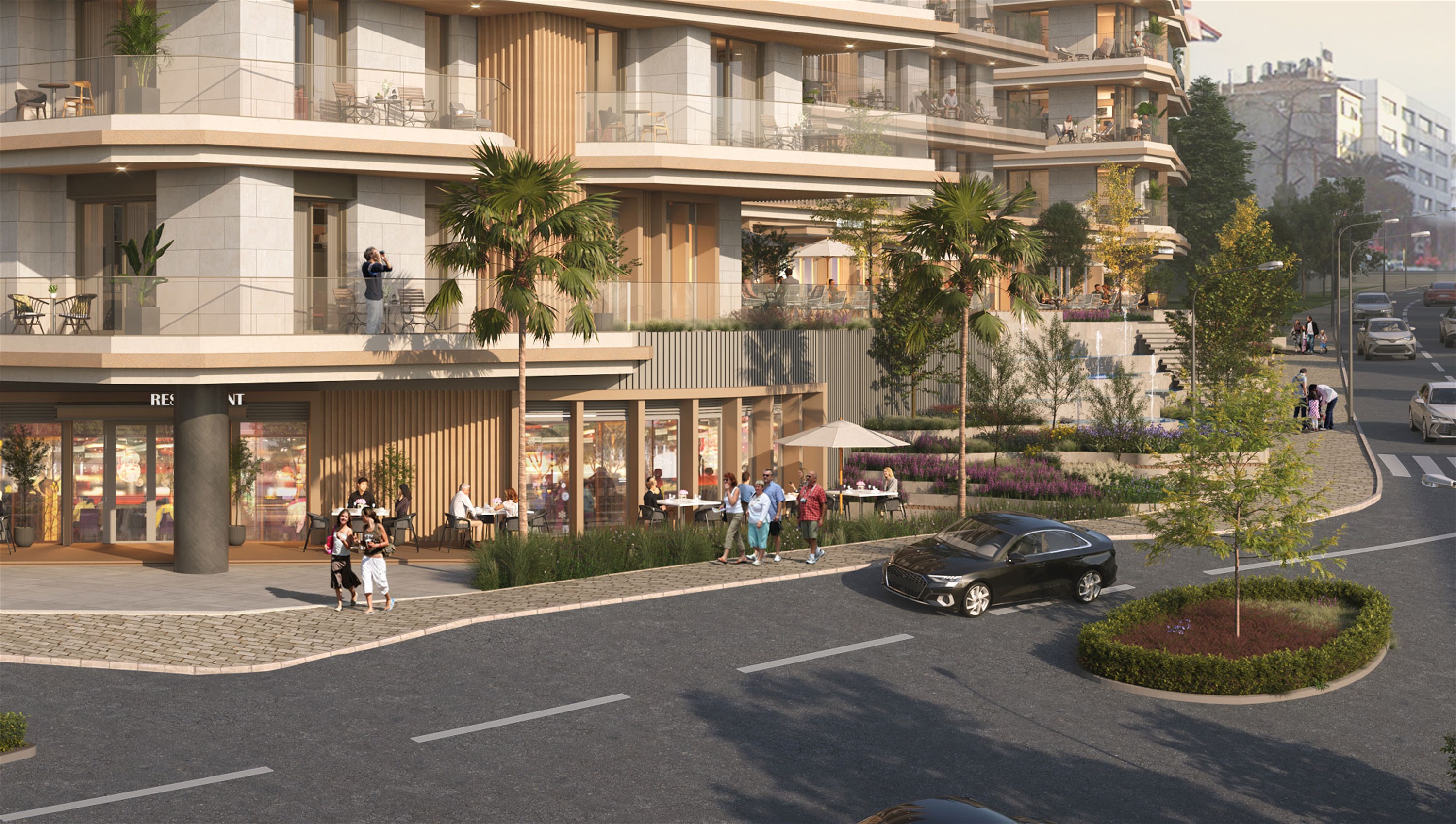 Luxury Istanbul Apartments For Sale In Sisli - View to the complex from the street