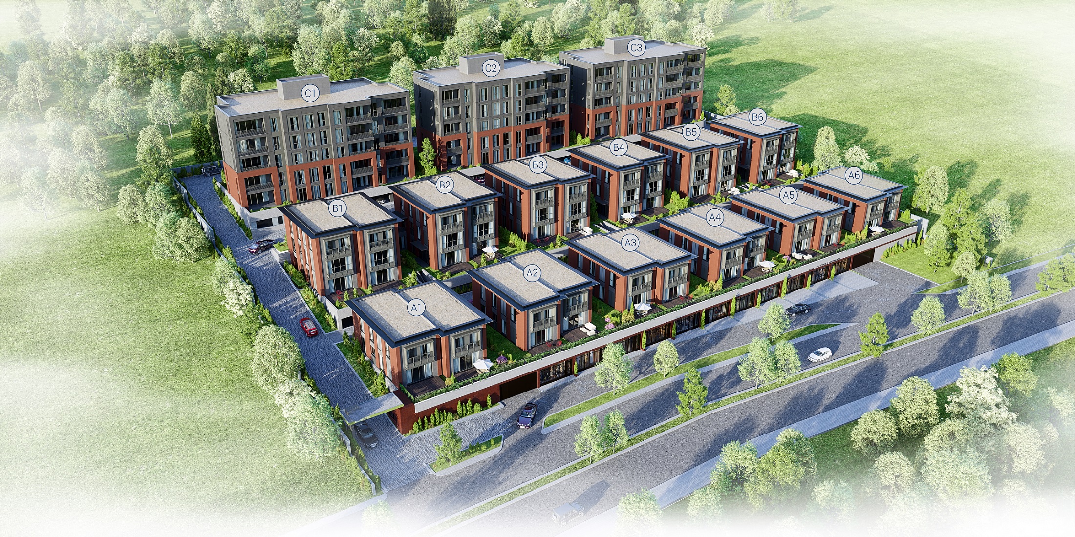 Istanbul European Luxury Apartments & Villas For Sale - Complex layout