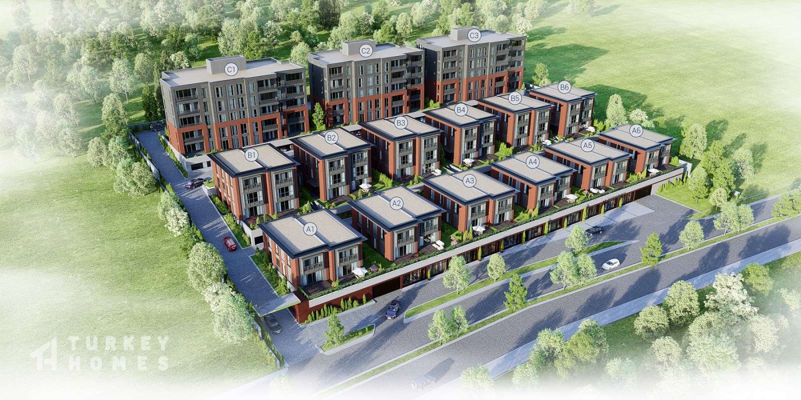 Istanbul European Luxury Apartments & Villas For Sale - Complex layout
