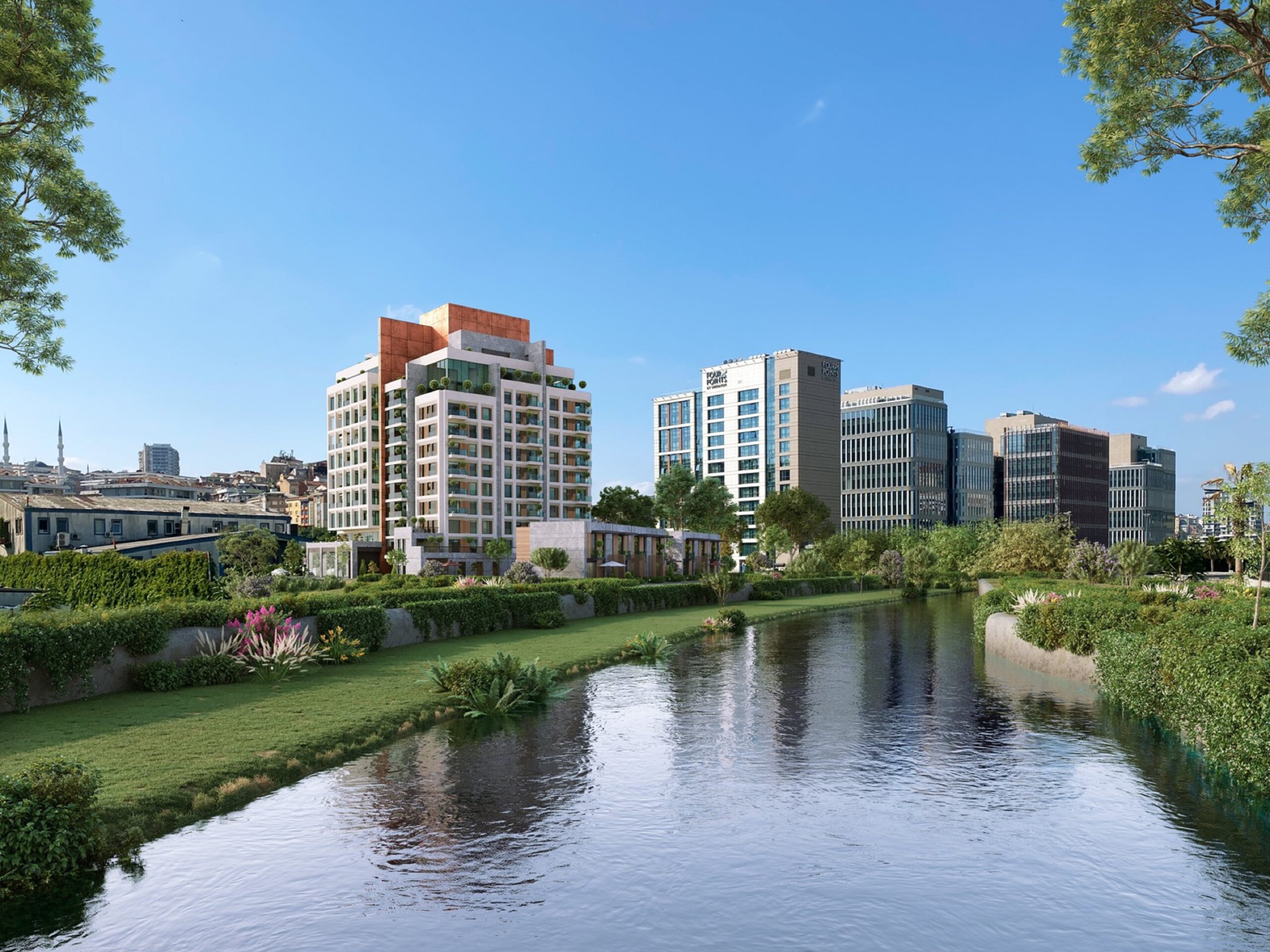 Istanbul Apartments for Sale in Kagithane - View to the modern complex