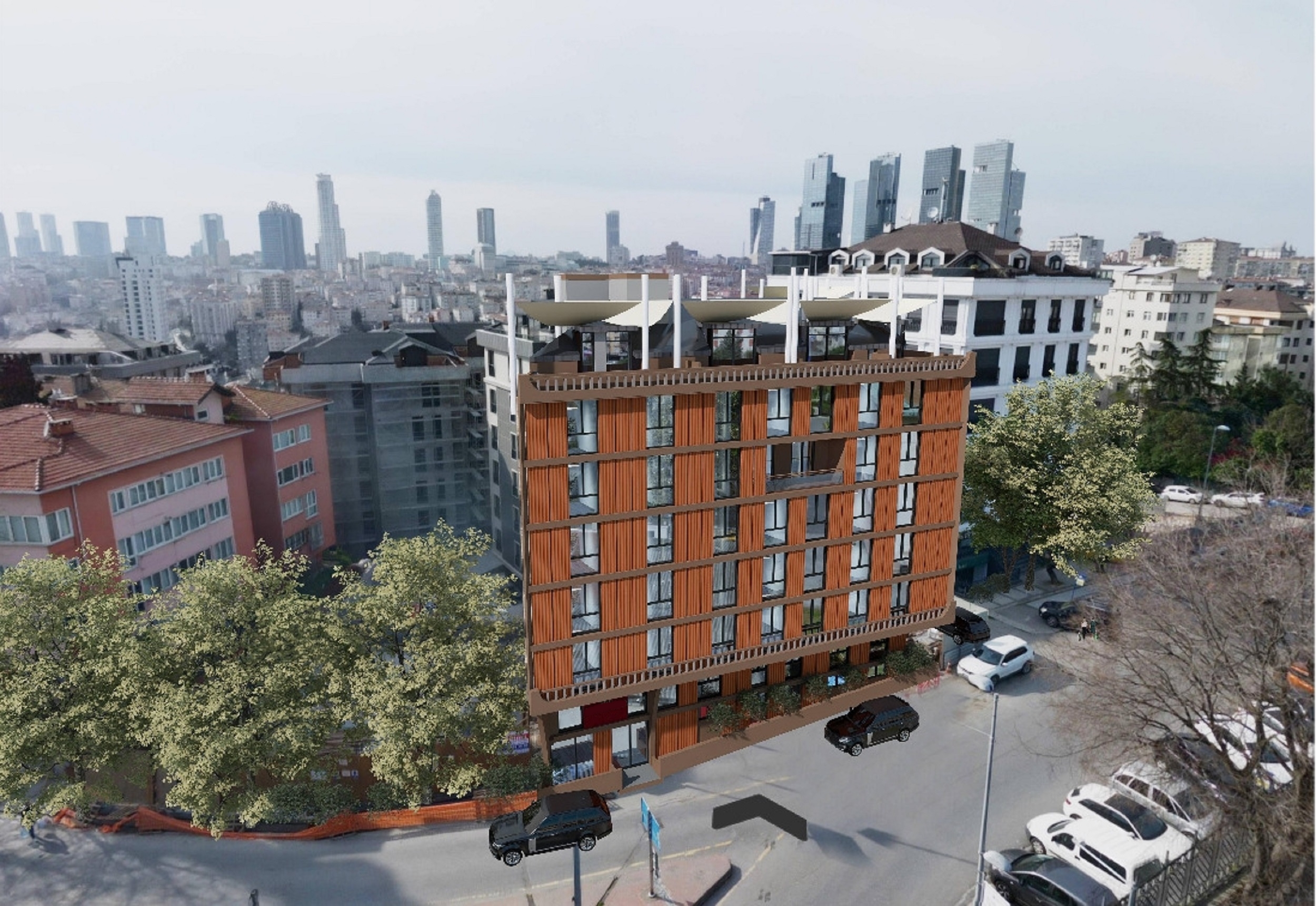 Istanbul Two-Bed Apartments In Besiktas For Sale - Simplistic apartment block