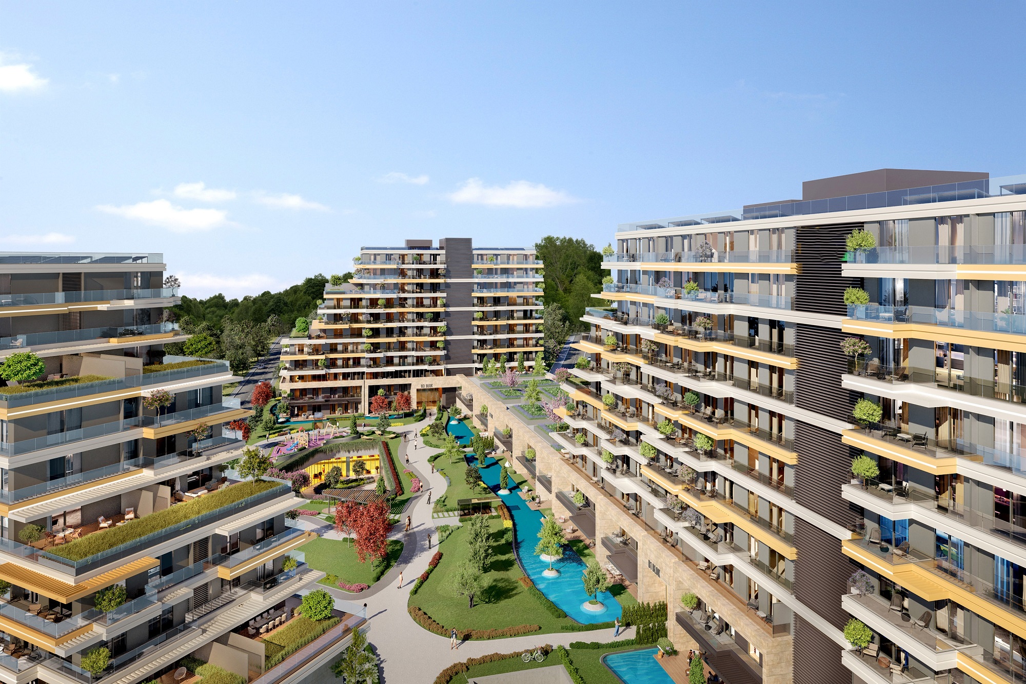 Modern Apartments For Sale In Istanbul Asia - A luxury complex of residence apartments