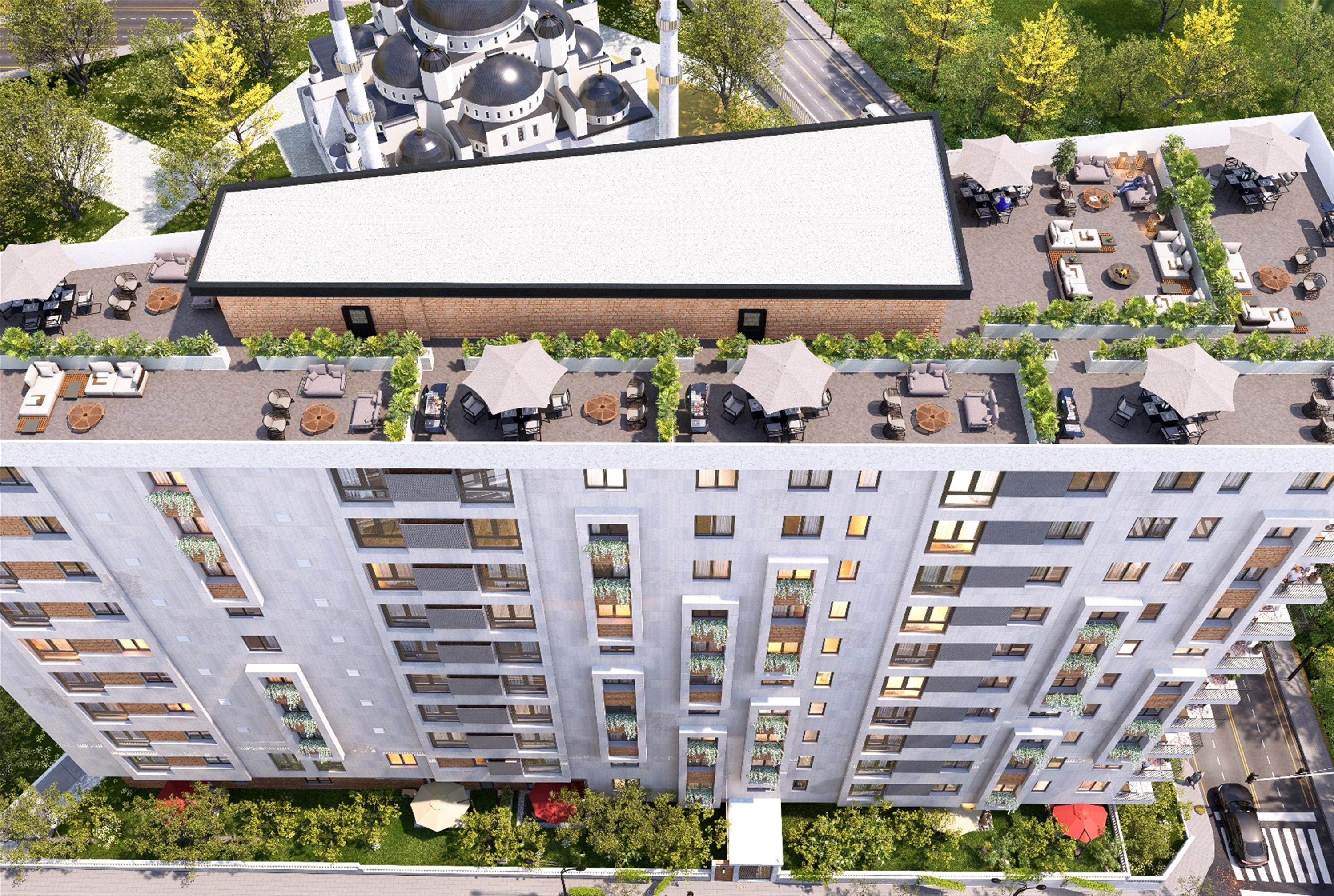 Off-Plan Istanbul Apartment For Sale - A roof terrace for residents to enjoy