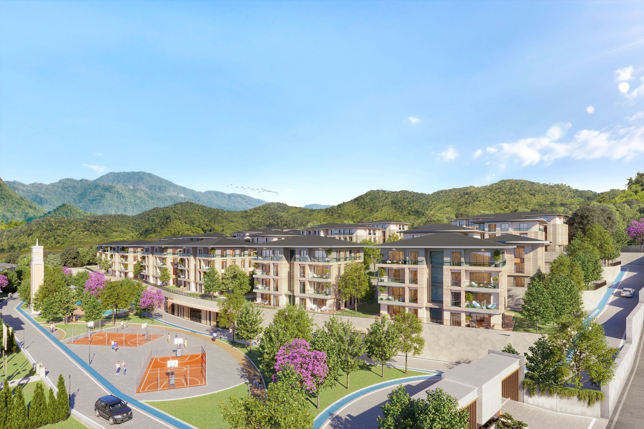 Scenic Properties In Istanbul For Sale - A healthy complex with sports fields and facilities