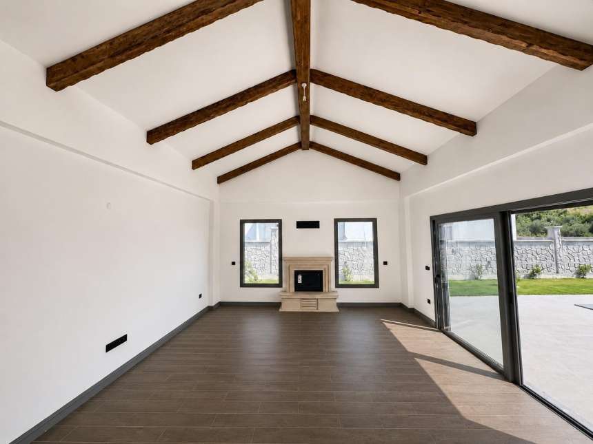 Custom-Build Fethiye Property For Sale - Lounge with fireplace
