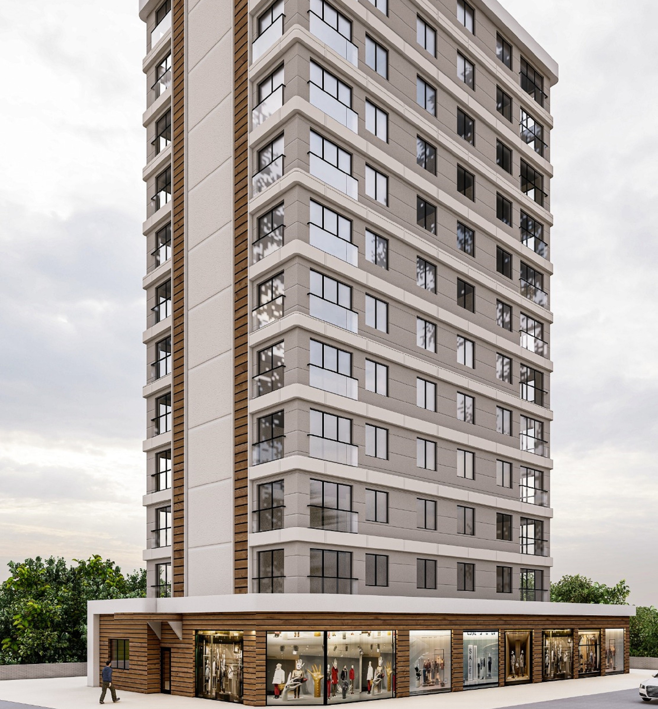 Residential Asian Istanbul Properties For Sale - One-bedroom apartments with ground floor shopping