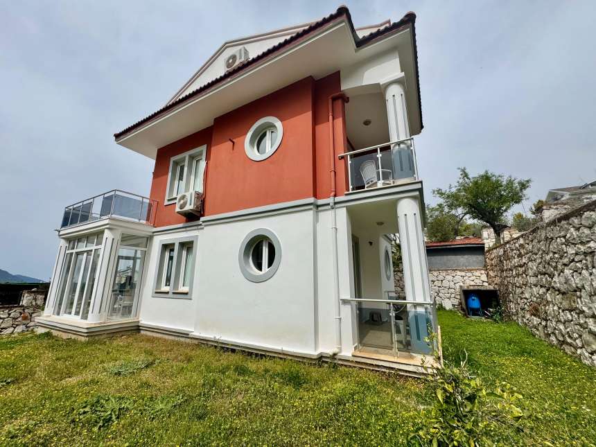 Detached Triplex Fethiye Property For Sale - Private gardens and gated parking