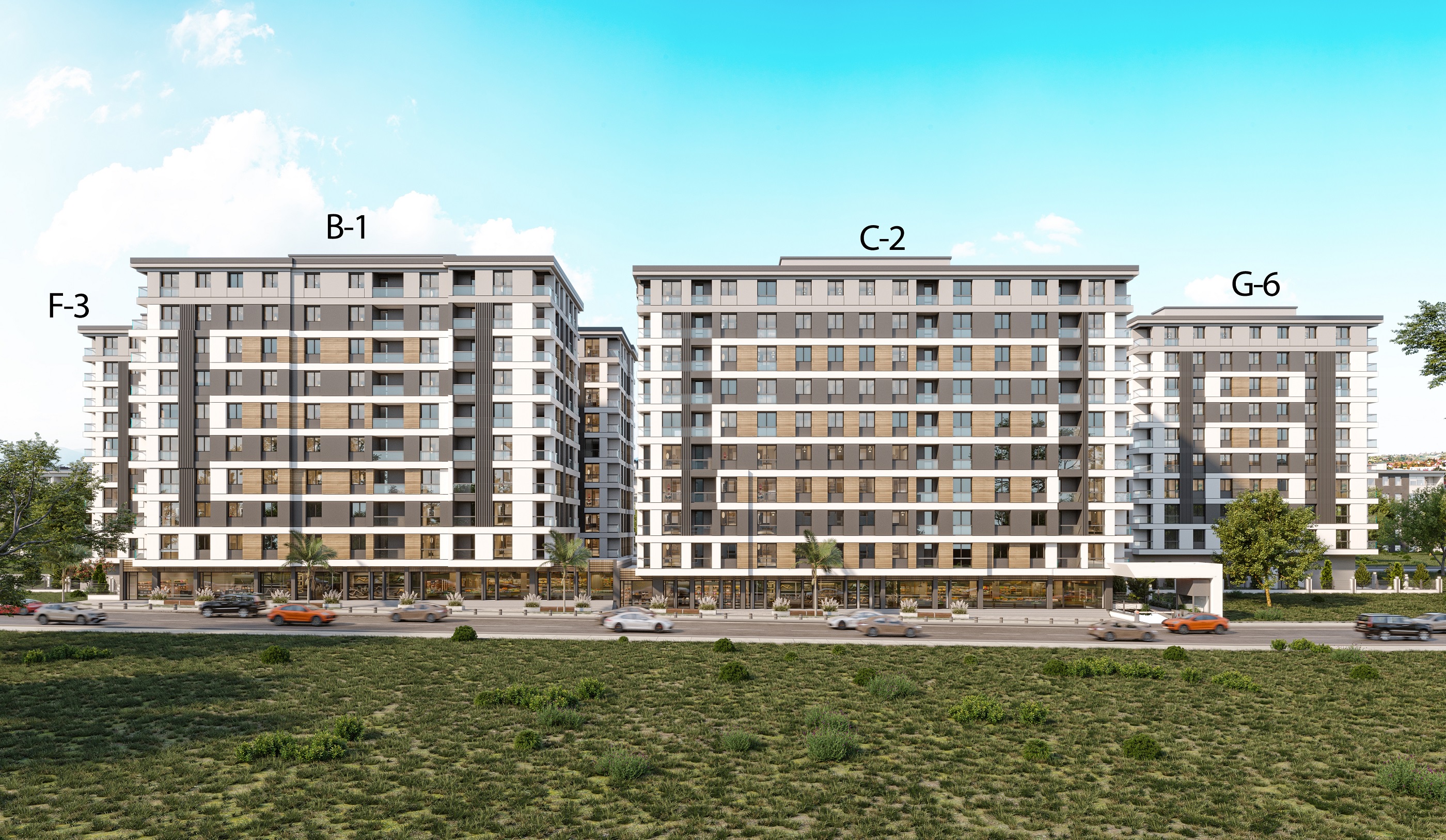Istanbul Residence Apartments For Sale - Complex with shopping and dining