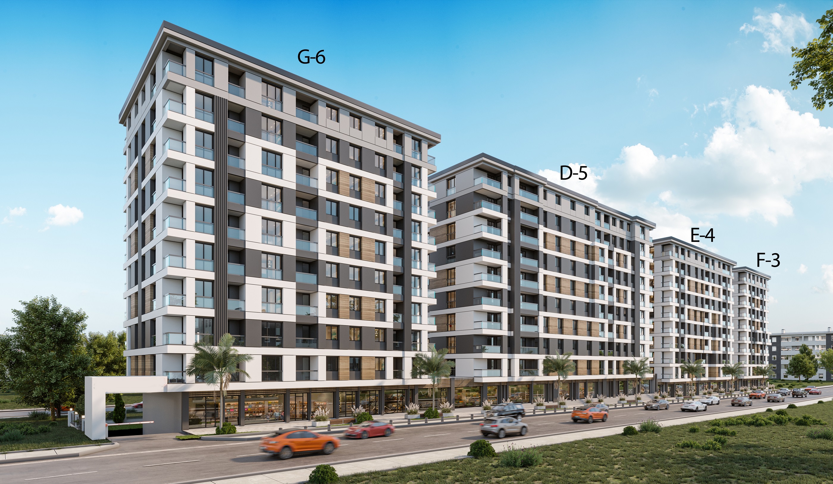 Off-Plan Istanbul Residence Apartments For Sale In Kucukcekmece - View to the complex from the street
