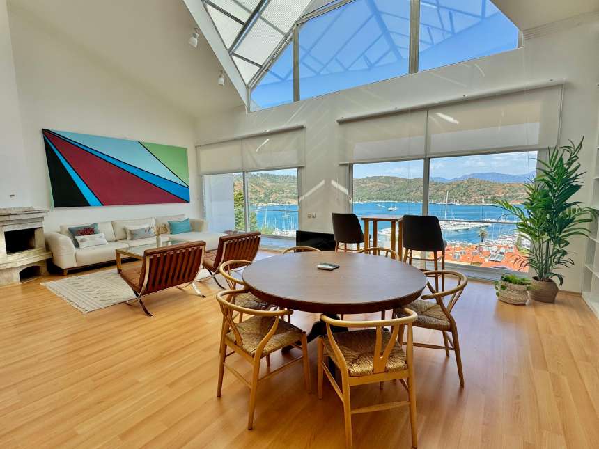 Sea-View Property For Sale In Fethiye - Light, open-plan living space