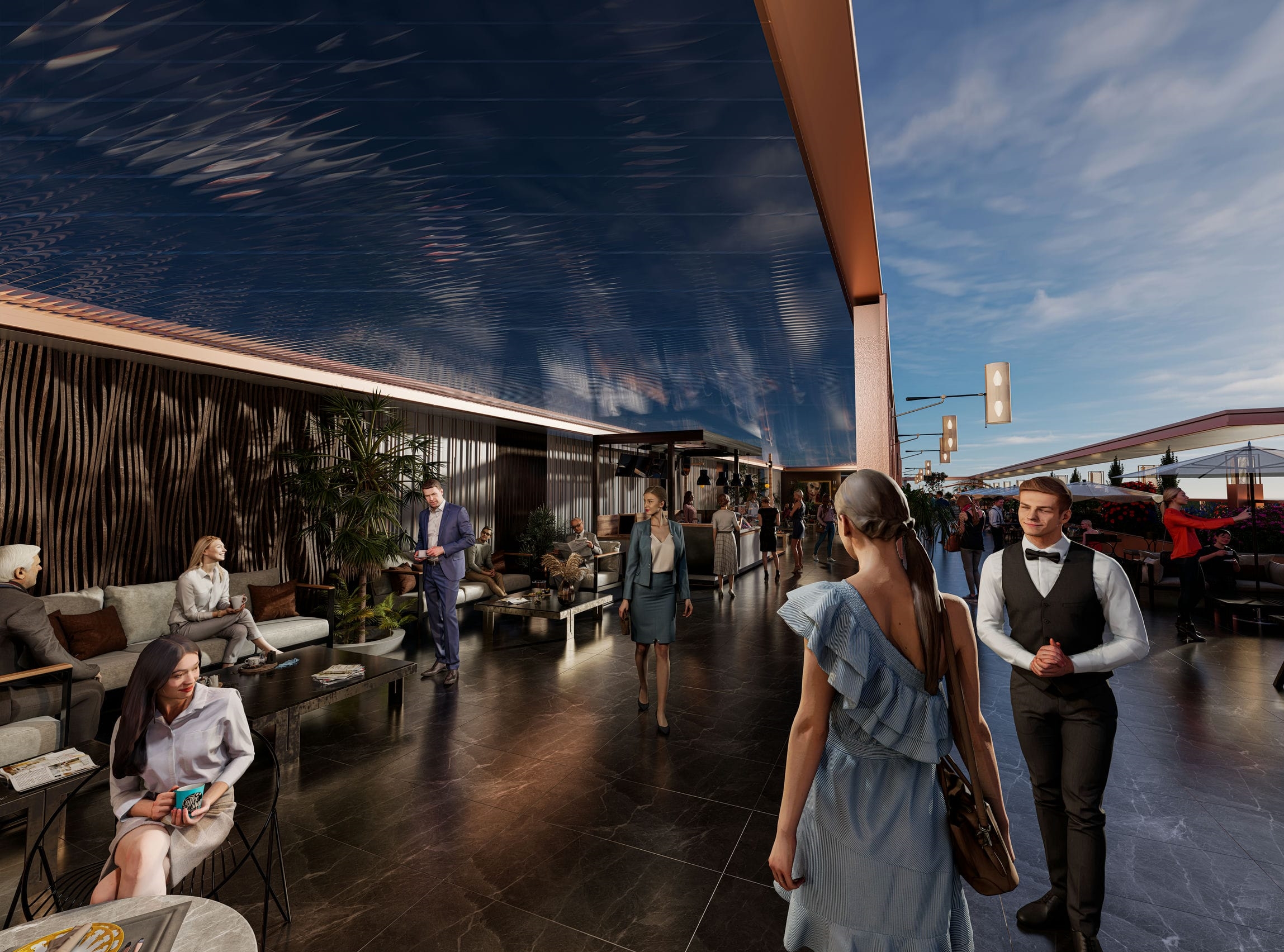 Dramatic Off-Plan Istanbul Property For Sale in Avcilar, Istanbul - Covered social seating for residents