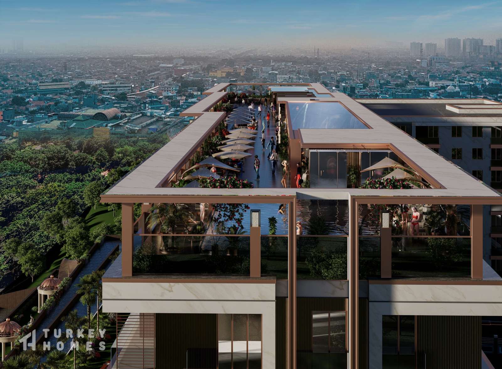 Dramatic Off-Plan Istanbul Property For Sale in Avcilar, Istanbul - Rooftop terraces and pool