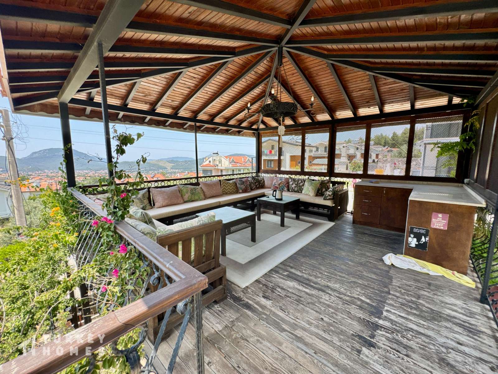 A Serene Investment Property In Fethiye For Sale - Covered terrace above the garage