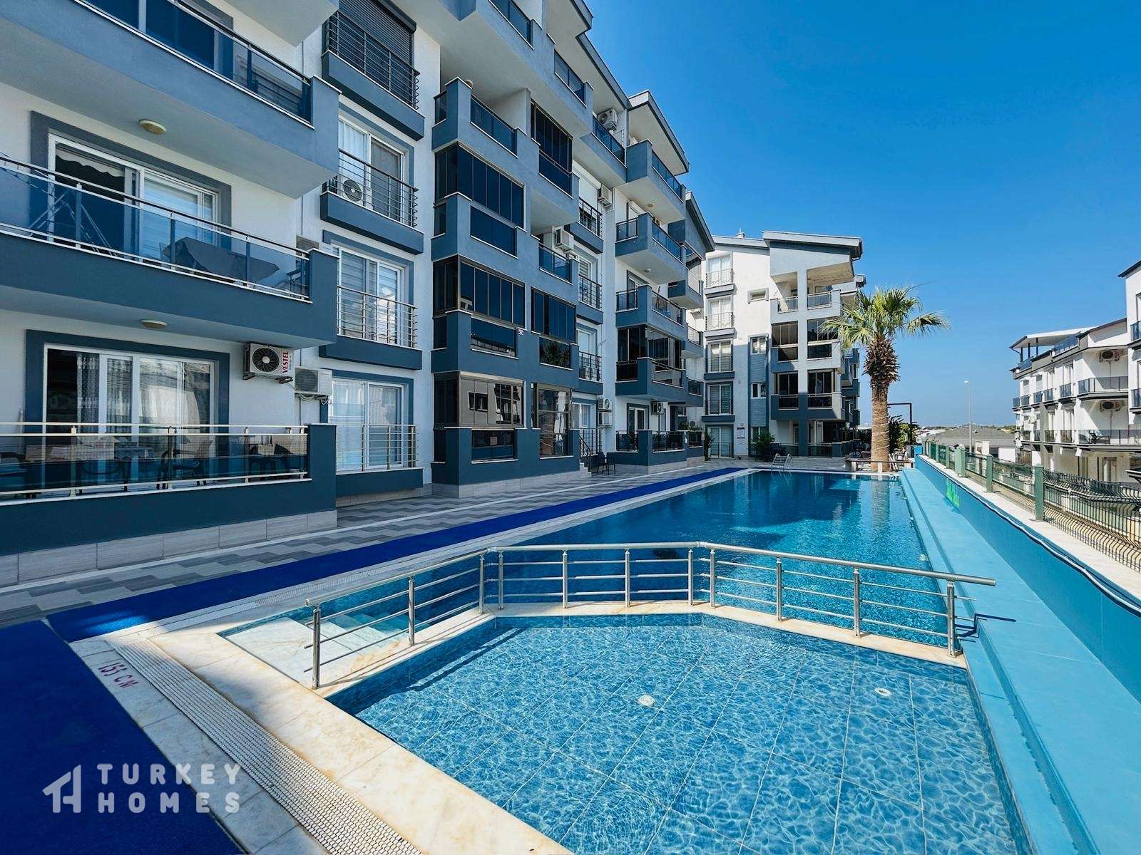 Sea View Apartment For Sale In Hisar, Didim - Large communal swimming pool