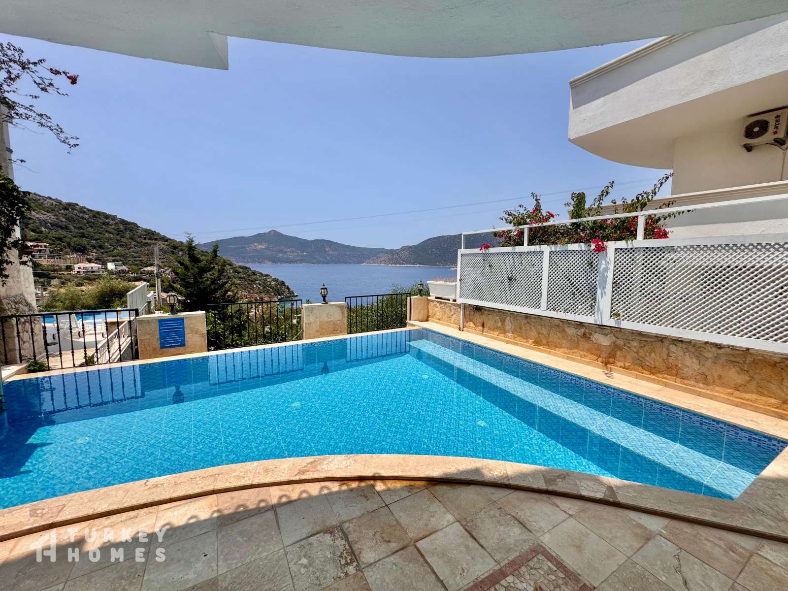 An Idyllic Detached Kalkan Villa For Sale - Sun terraces and enticing pool