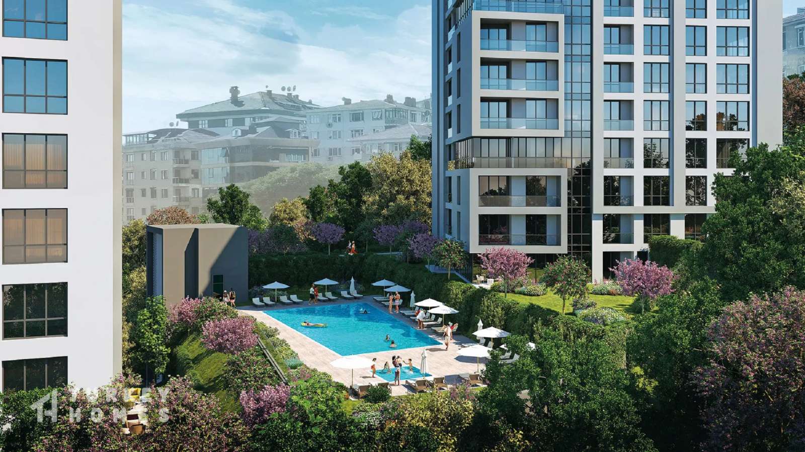 Impressive Istanbul City Centre Properties For Sale - Communal swimming pool