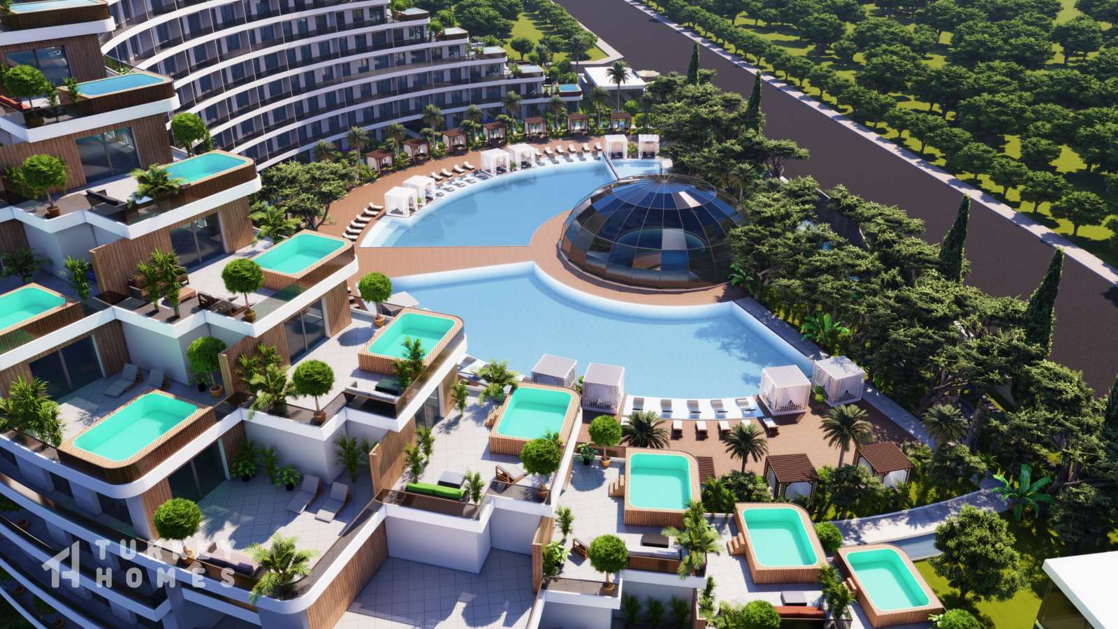 Ultra-Modern Investment Properties For Sale In Altintas, Antalya - A stylish complex of apartments
