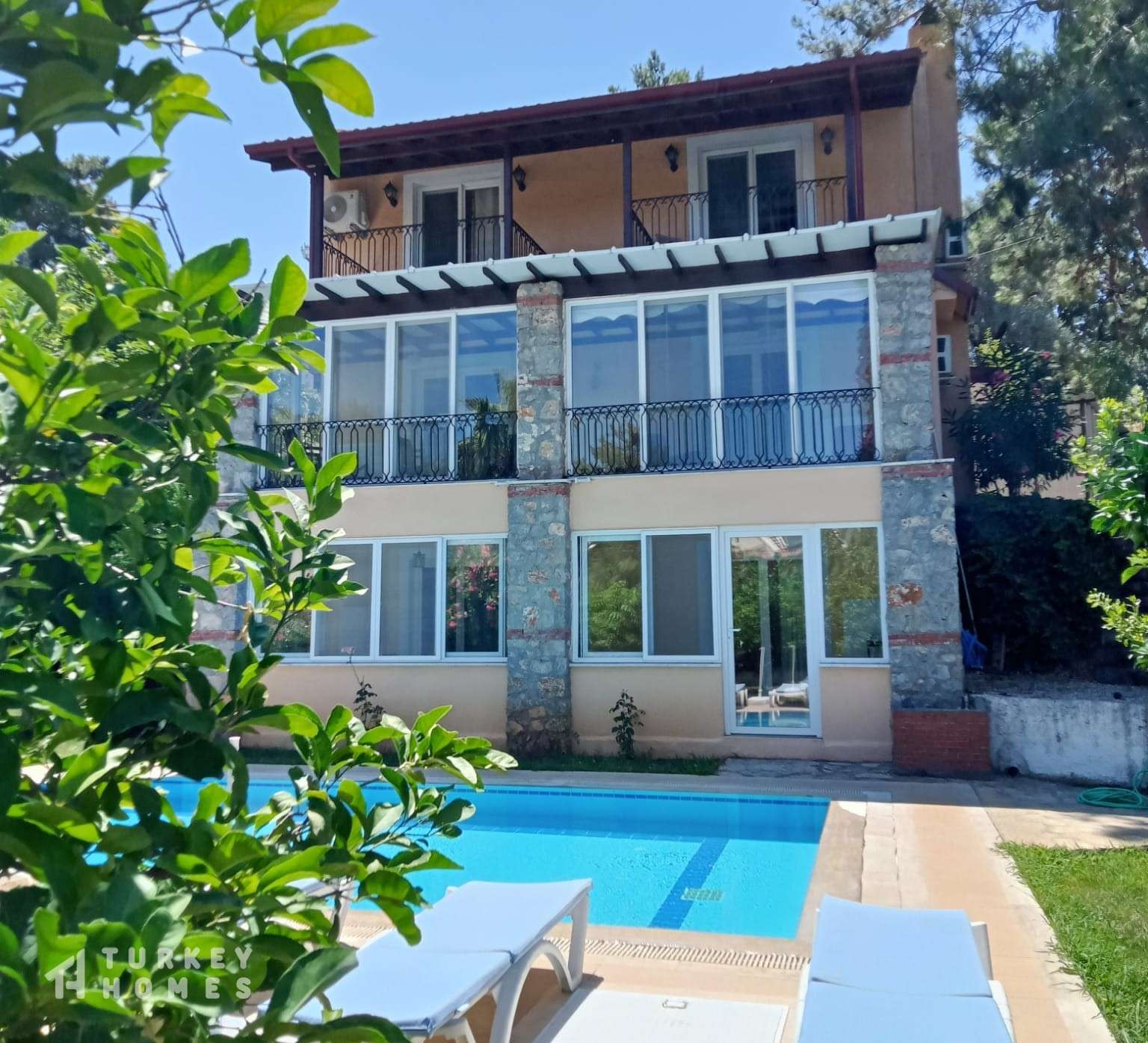 Sprawling Triplex Fethiye Villa For Sale In Ovacik - Private pool and sun terraces