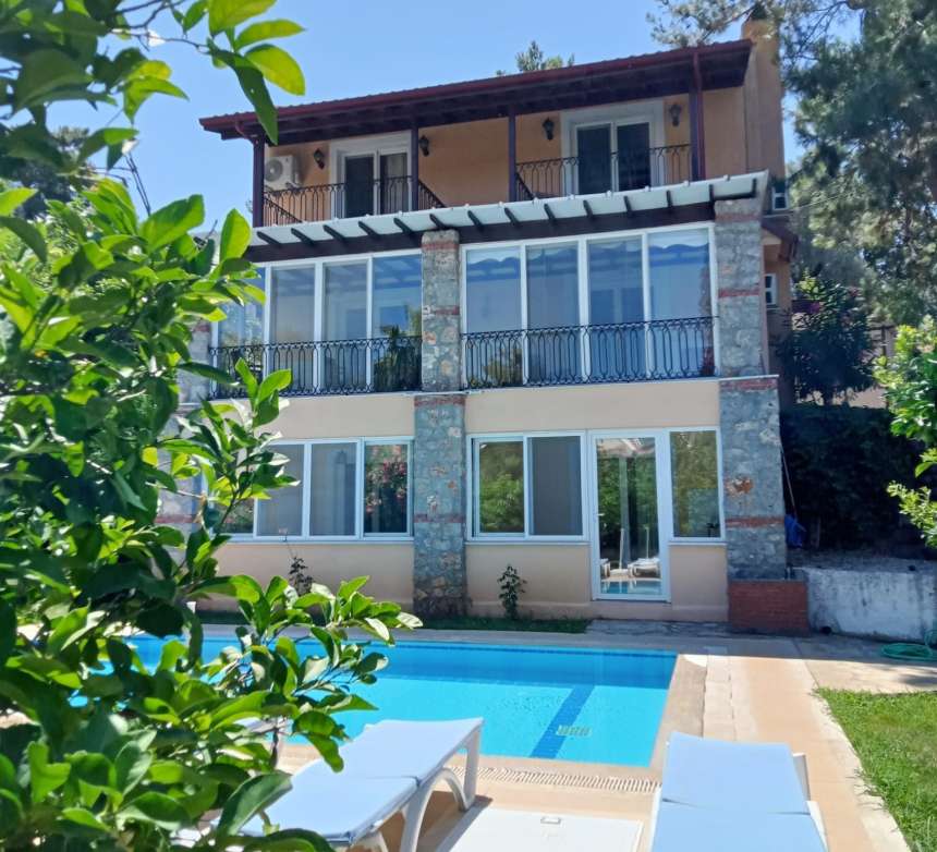 Sprawling Triplex Fethiye Villa For Sale In Ovacik - Private pool and sun terraces