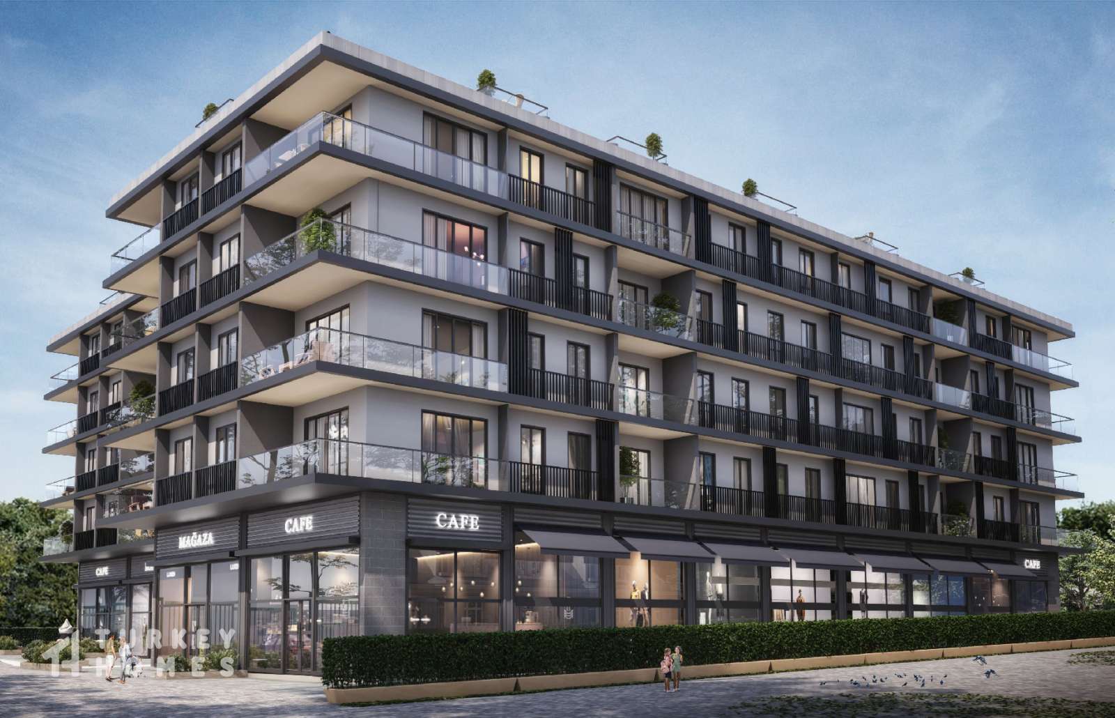 Sizeable Istanbul Duplex Apartments For Sale In Kagithane - Ground floor cafes and restaurants