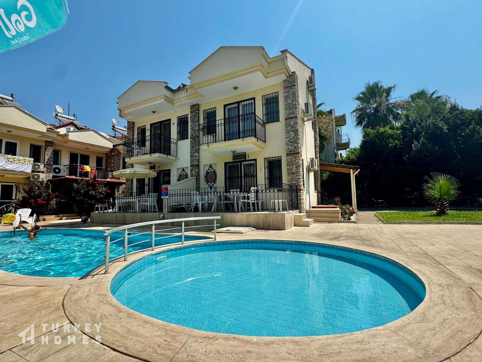 Ready-To-Move Semi-Detached Villa For Sale In Fethiye - Swimming pools and sun terraces