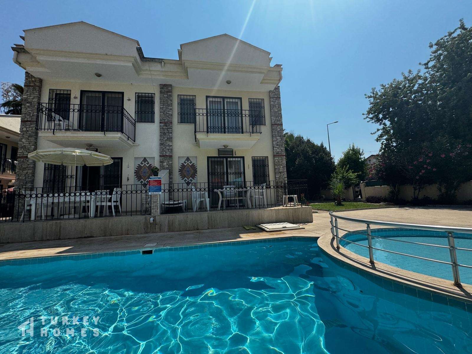 Ready-To-Move Semi-Detached Villa For Sale In Fethiye - Villa with communal pool