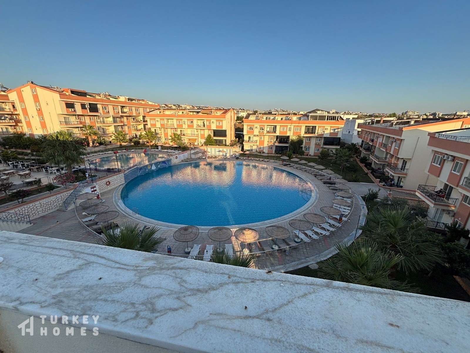 Duplex Apartment For Sale In Hisar, Didim - Pool views from the terrace