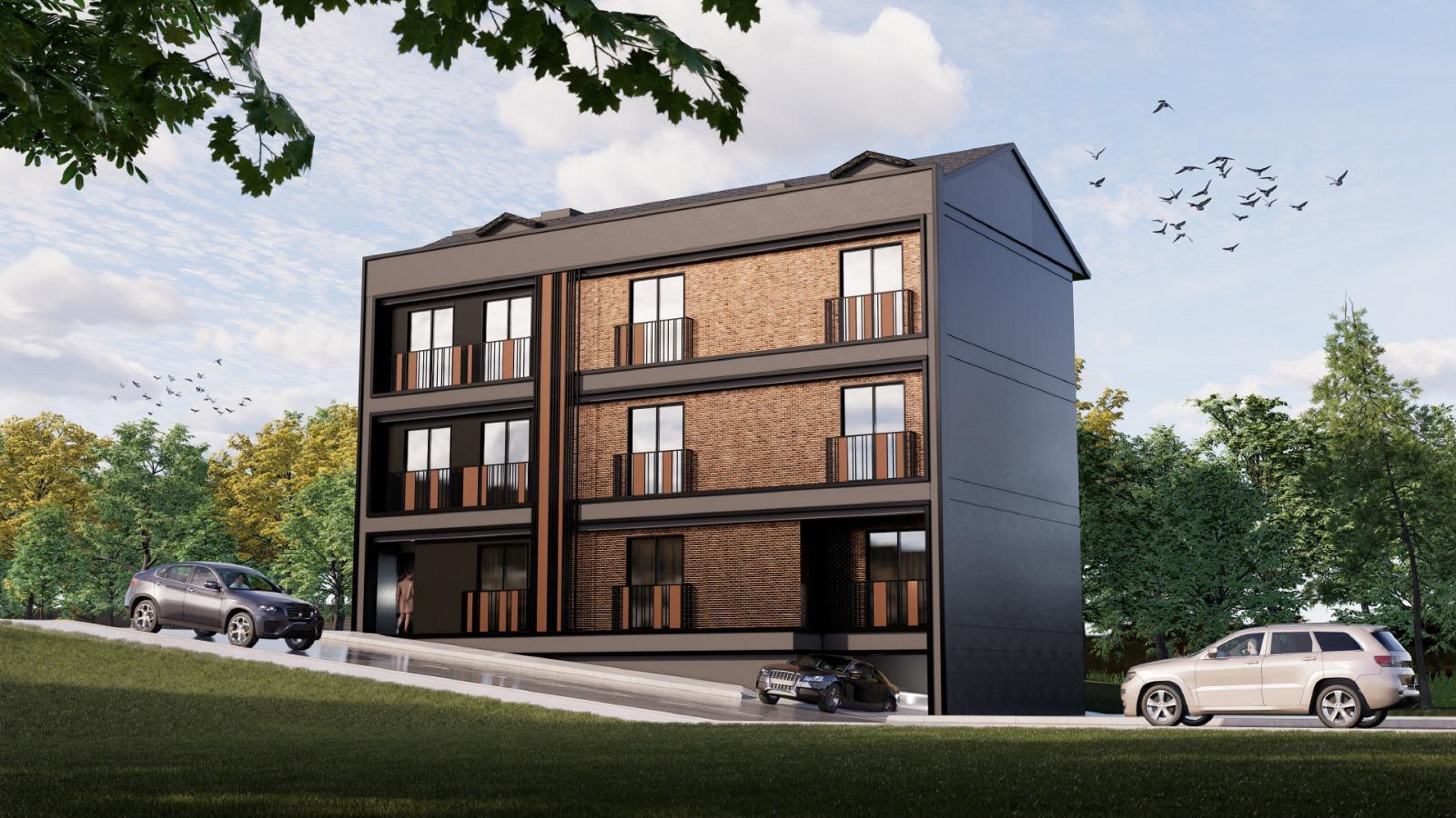 Prestigious City Centre Apartments In Istanbul For Sale - Low-rise block with three apartments