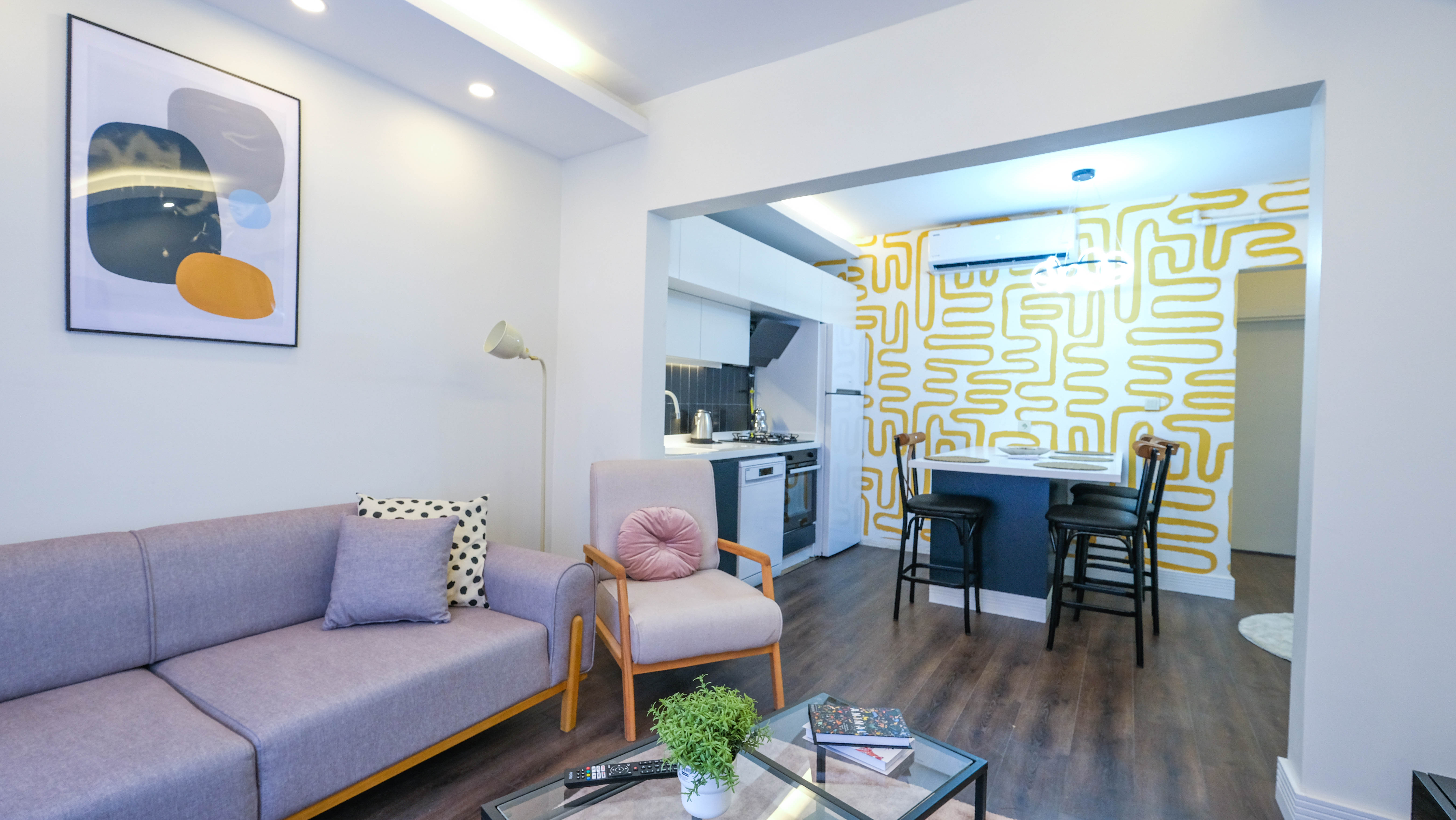 Renovated Building With Homes & A Shop Unit For Sale in Istanbul - Modern interior design